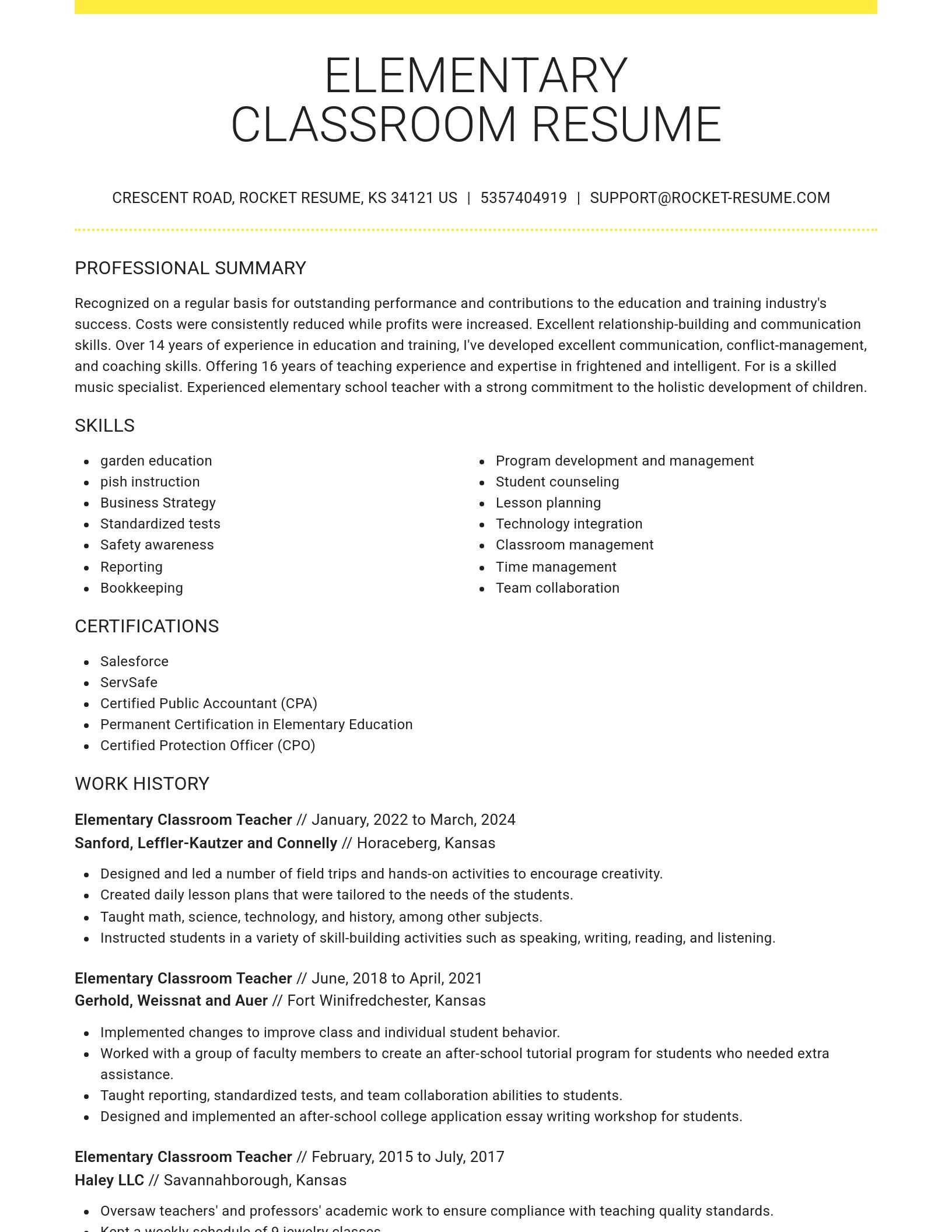 Grand resume template
