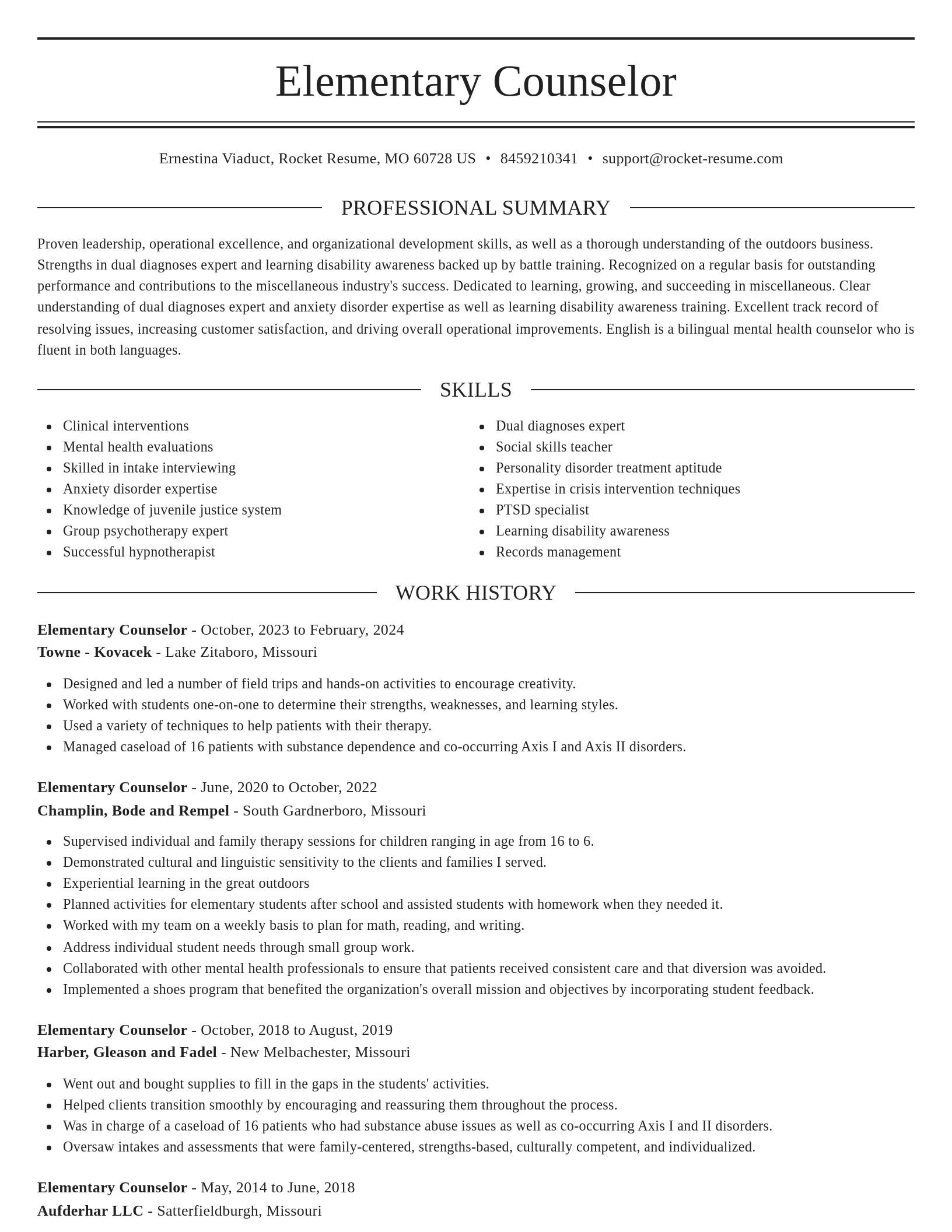 Elegant resume template