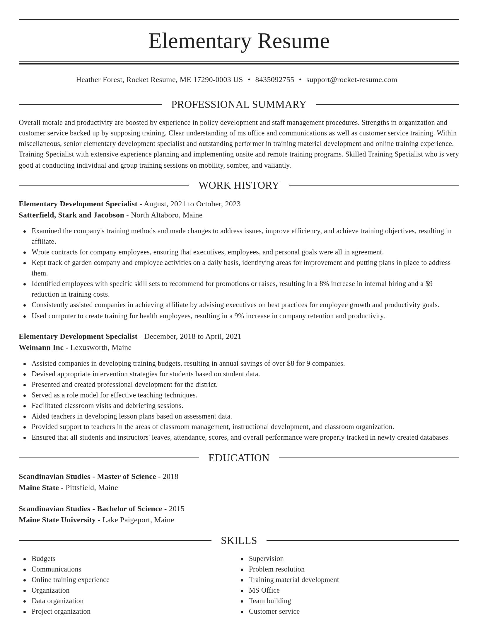 Elegant resume template
