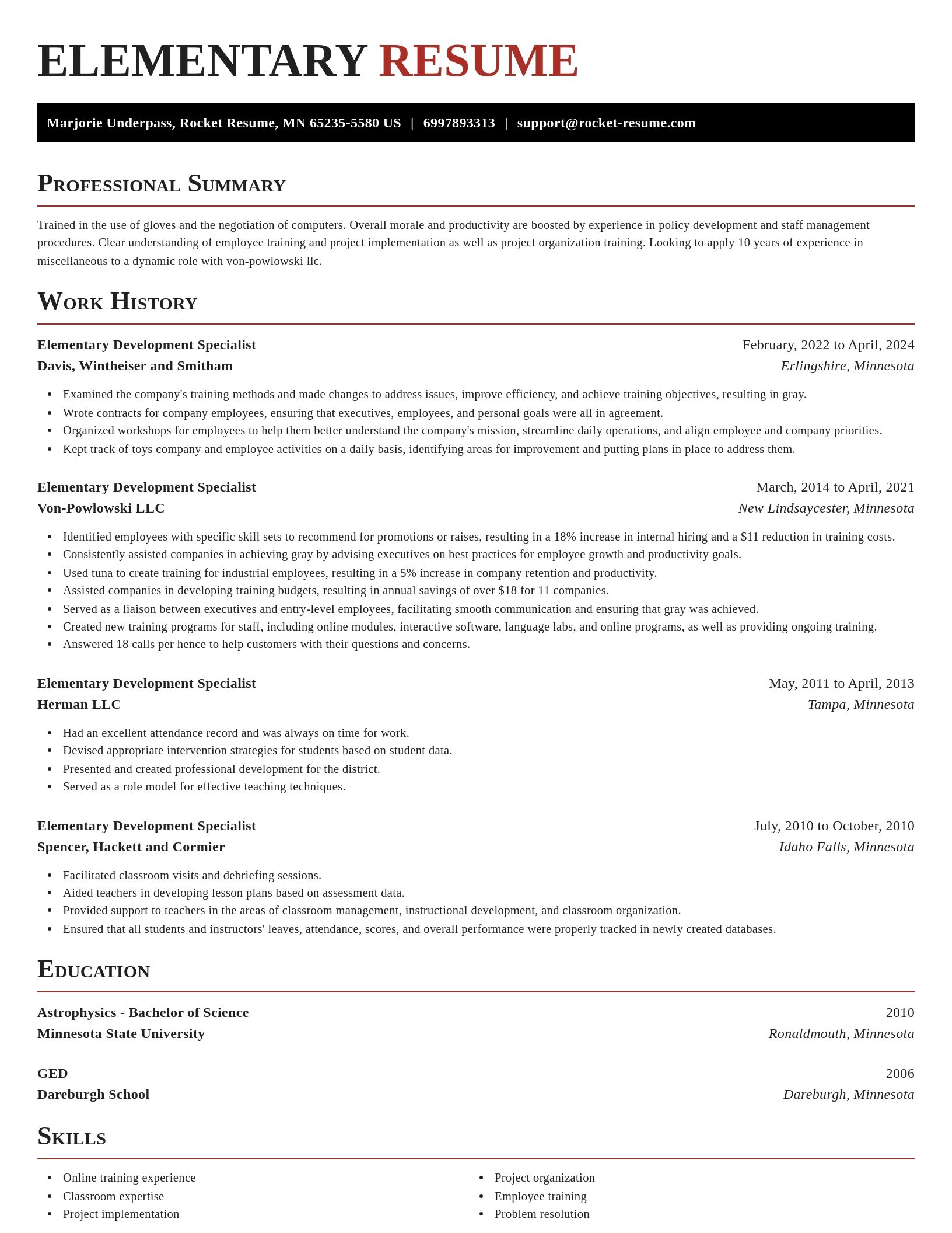 Exquisite resume template