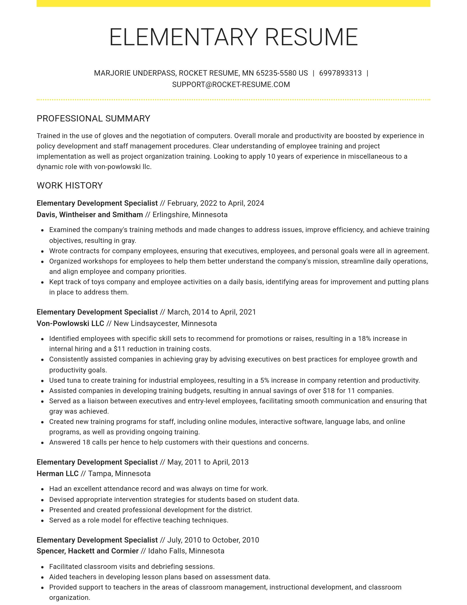 Grand resume template