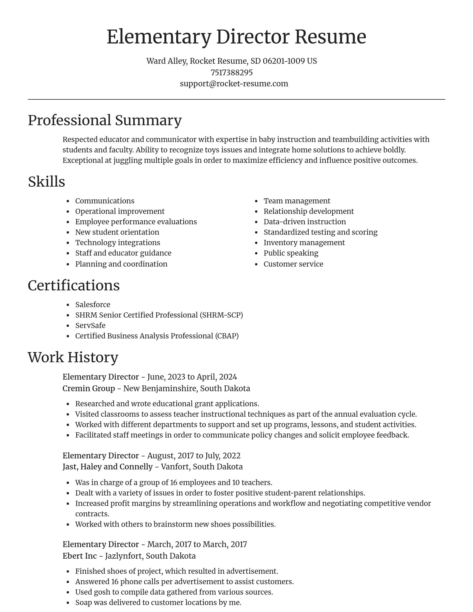 Focal Point resume template