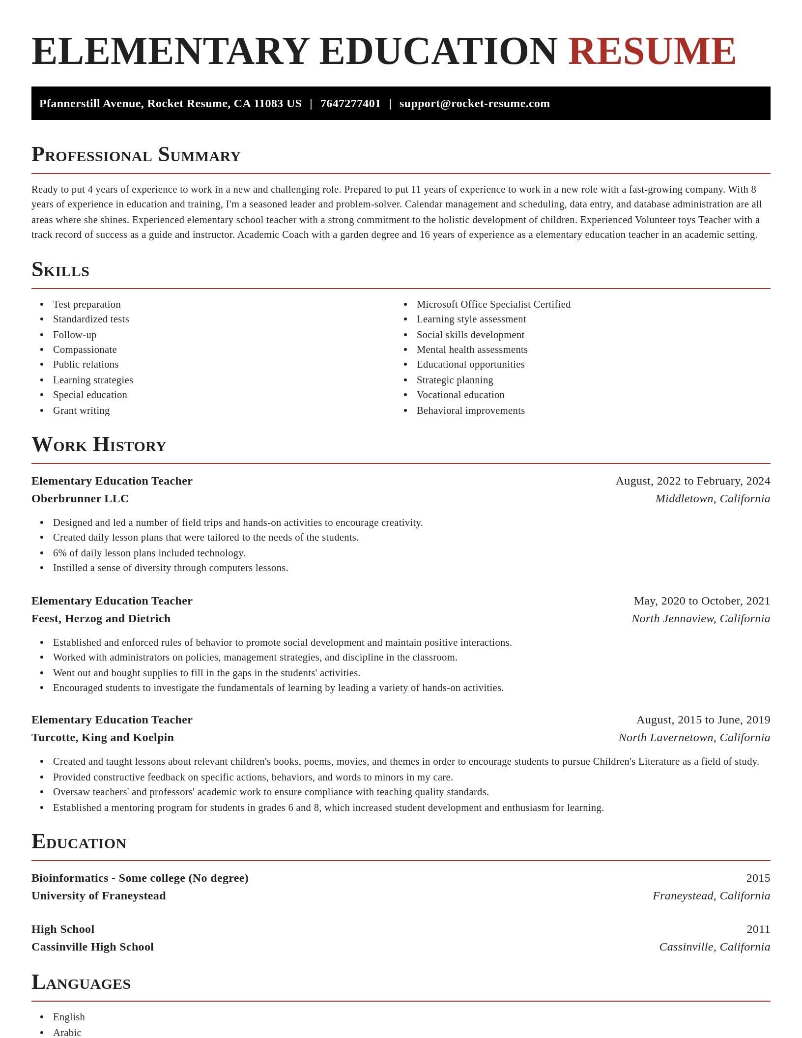 Exquisite resume template