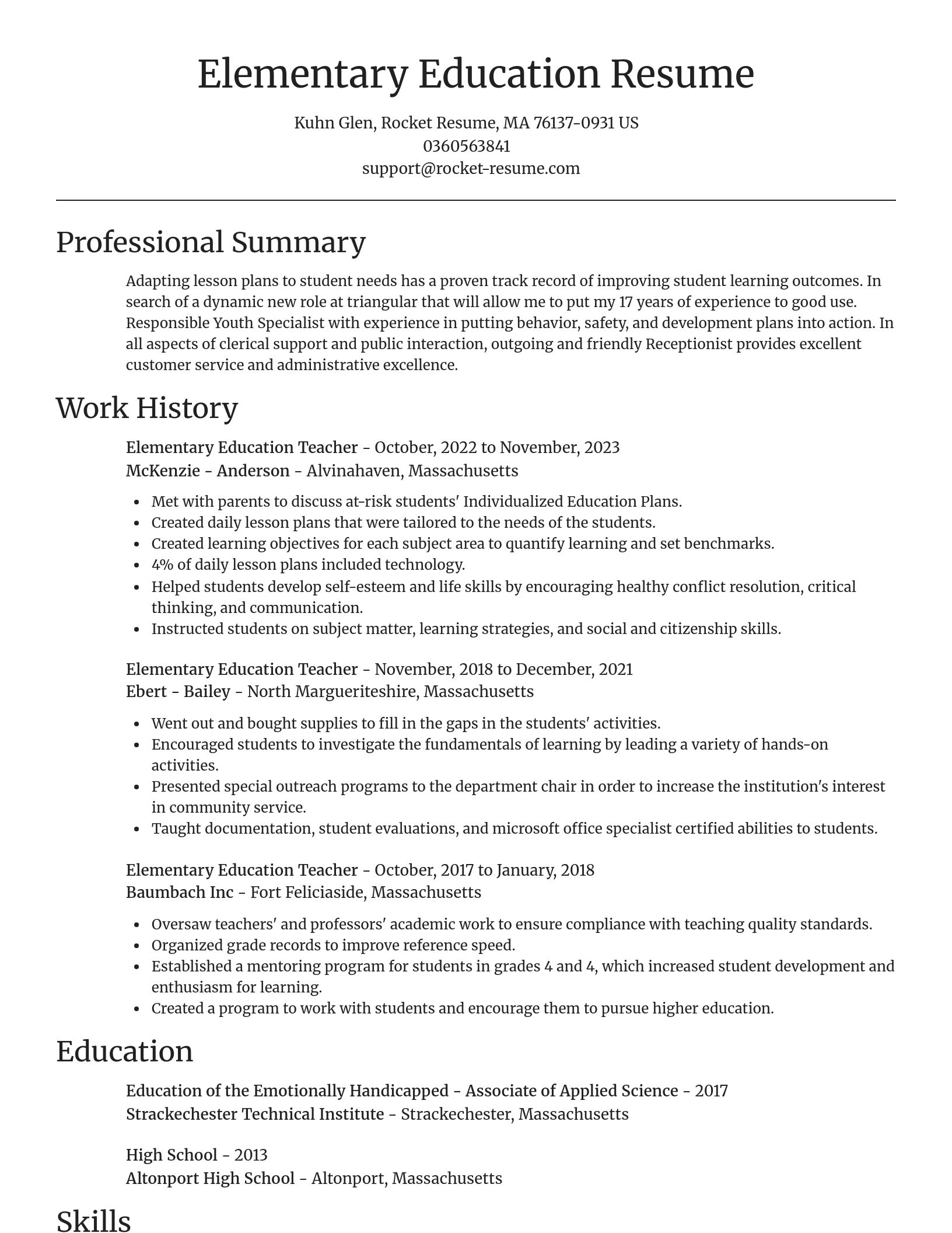 Focal Point resume template