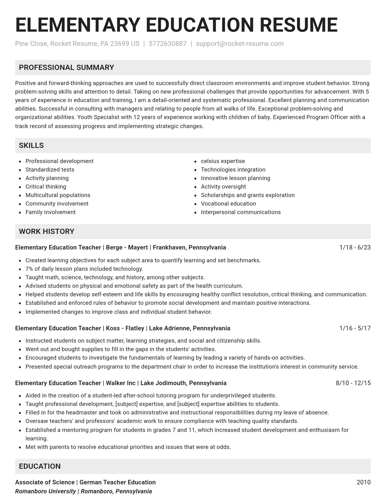 Genius resume template