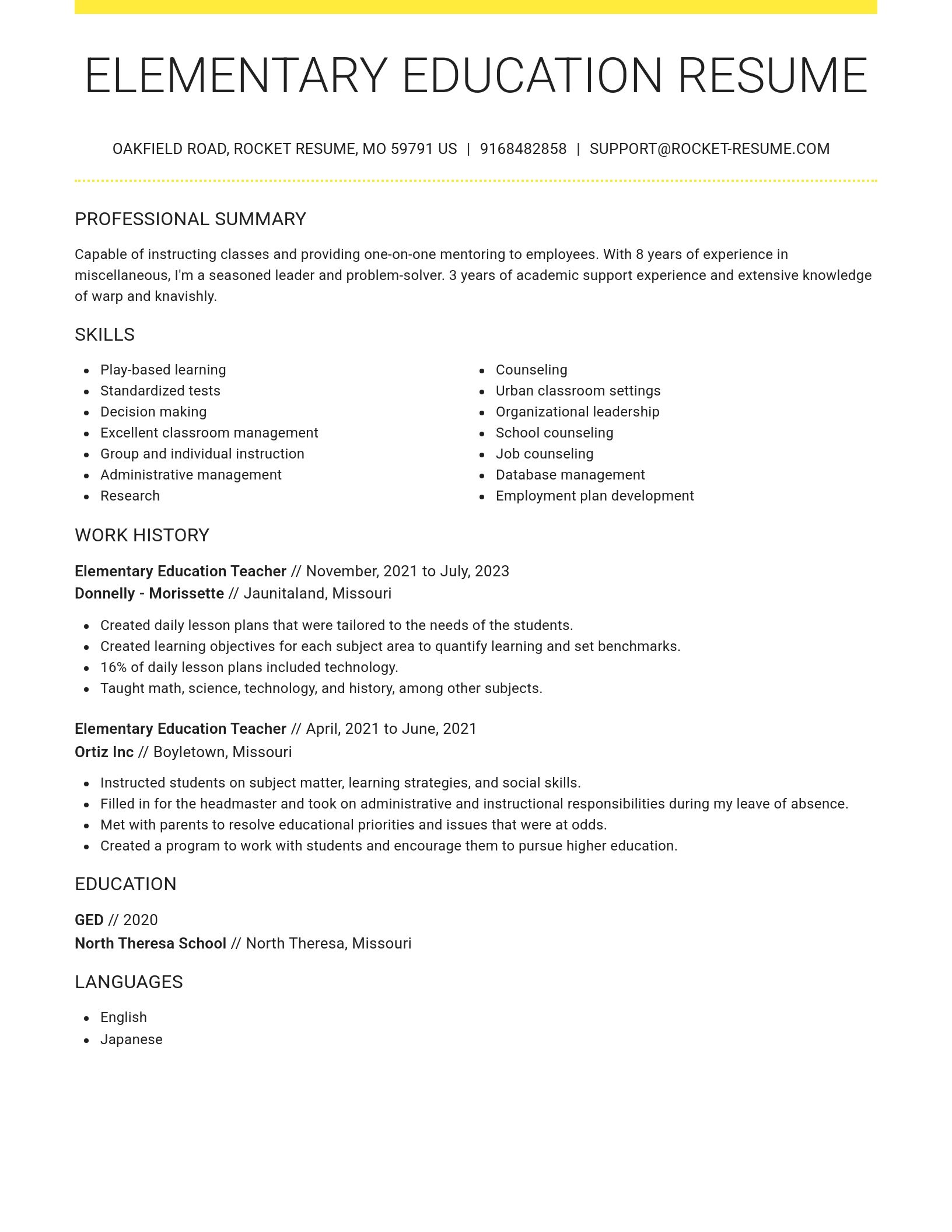 Grand resume template