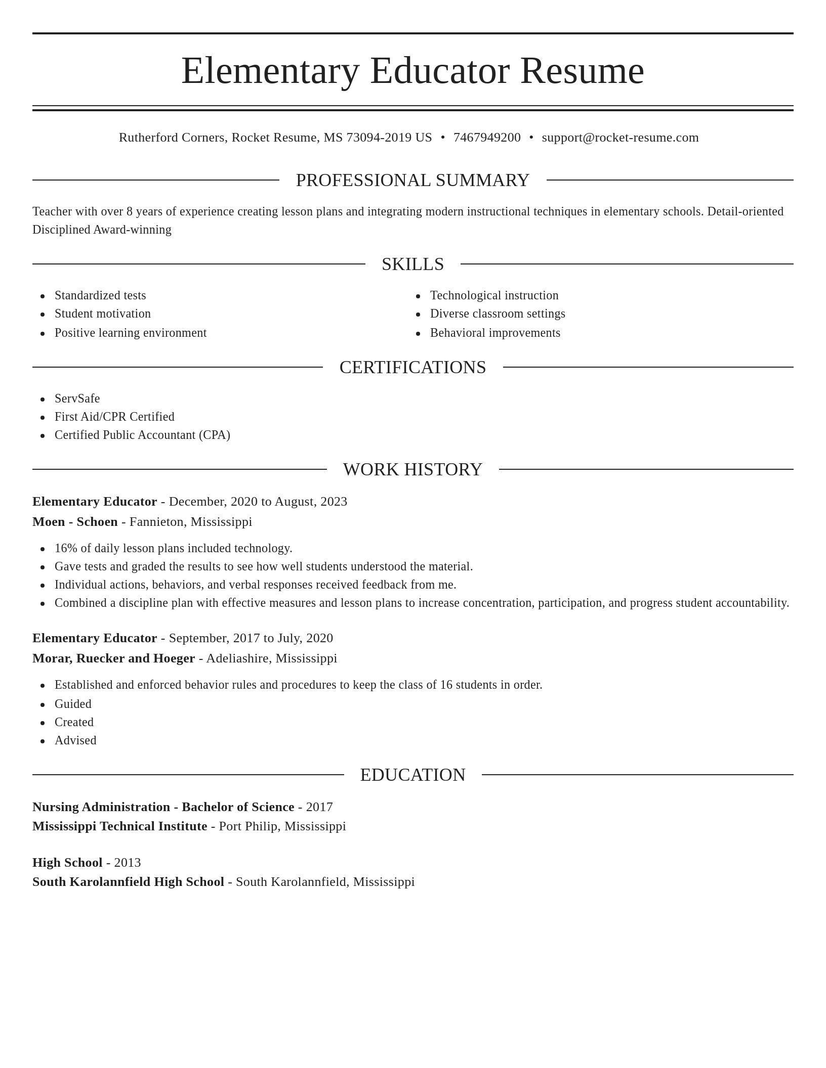 Elegant resume template