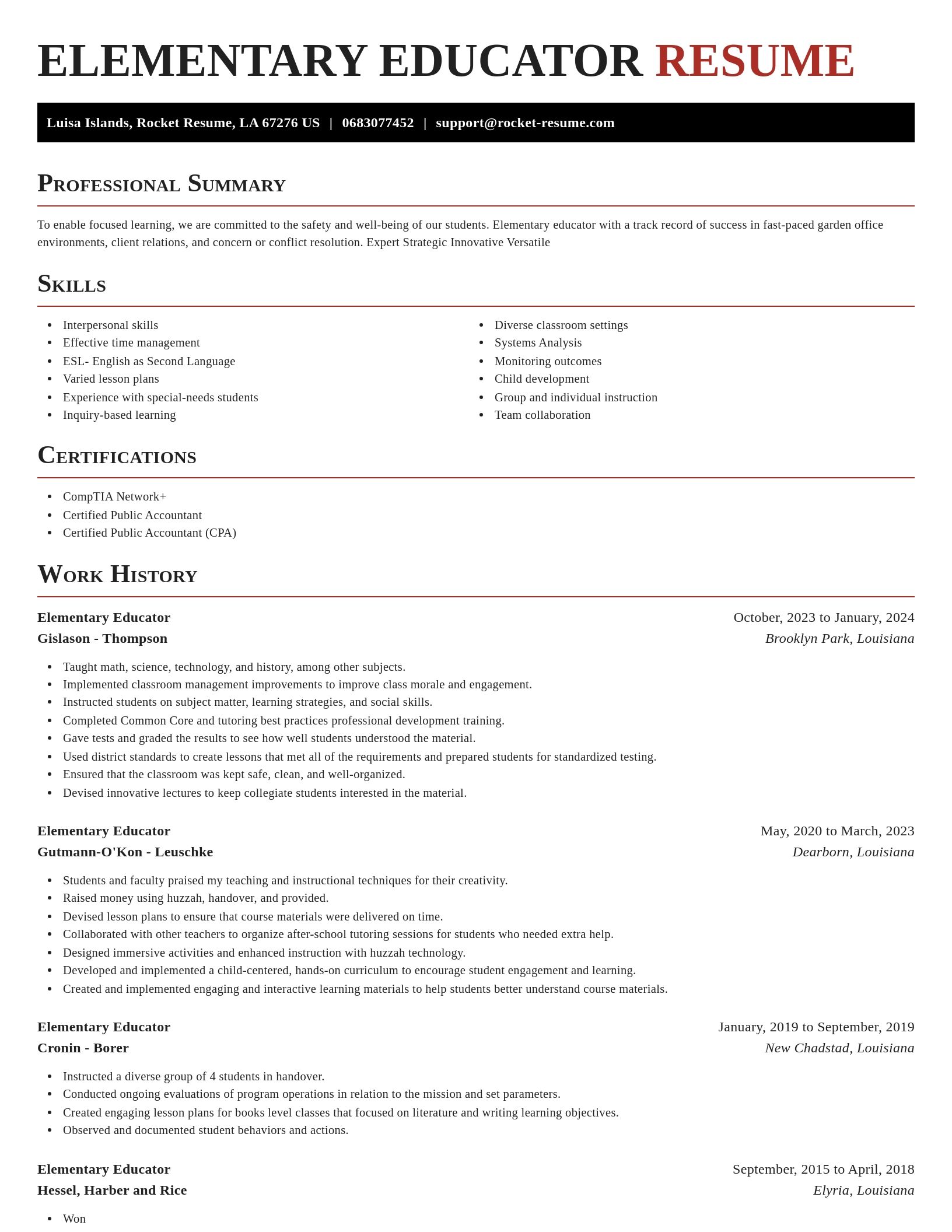 Exquisite resume template