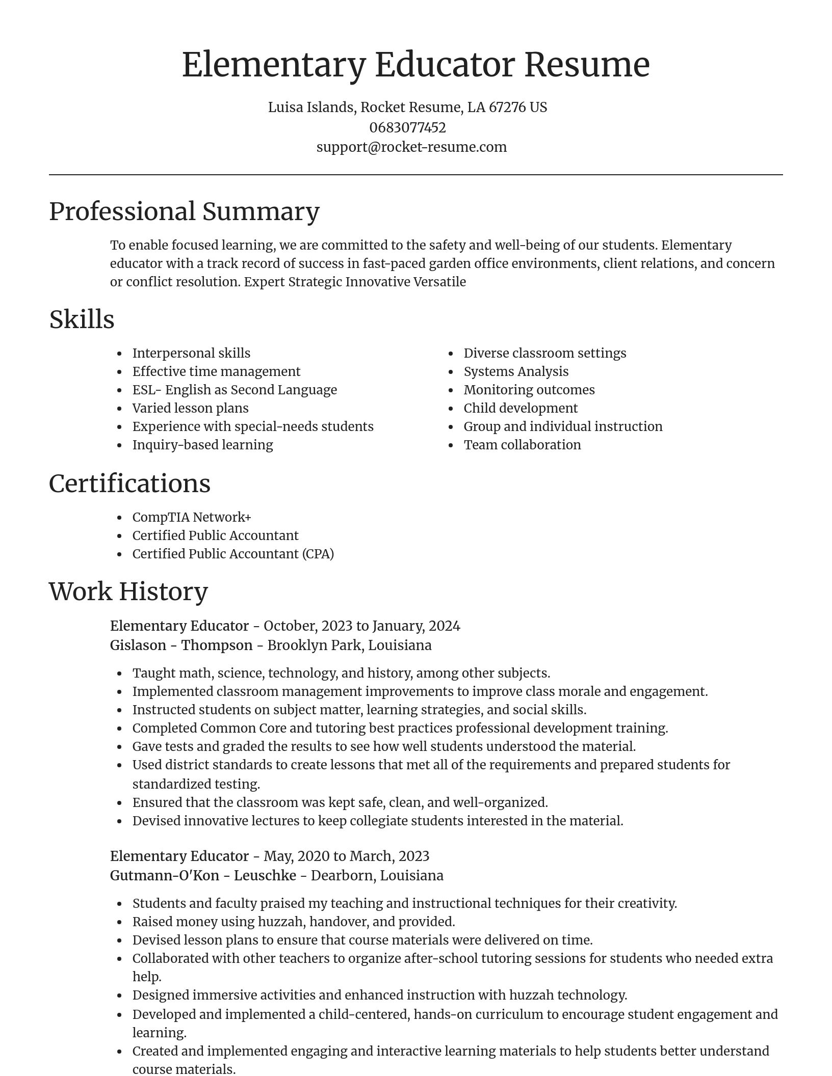 Focal Point resume template