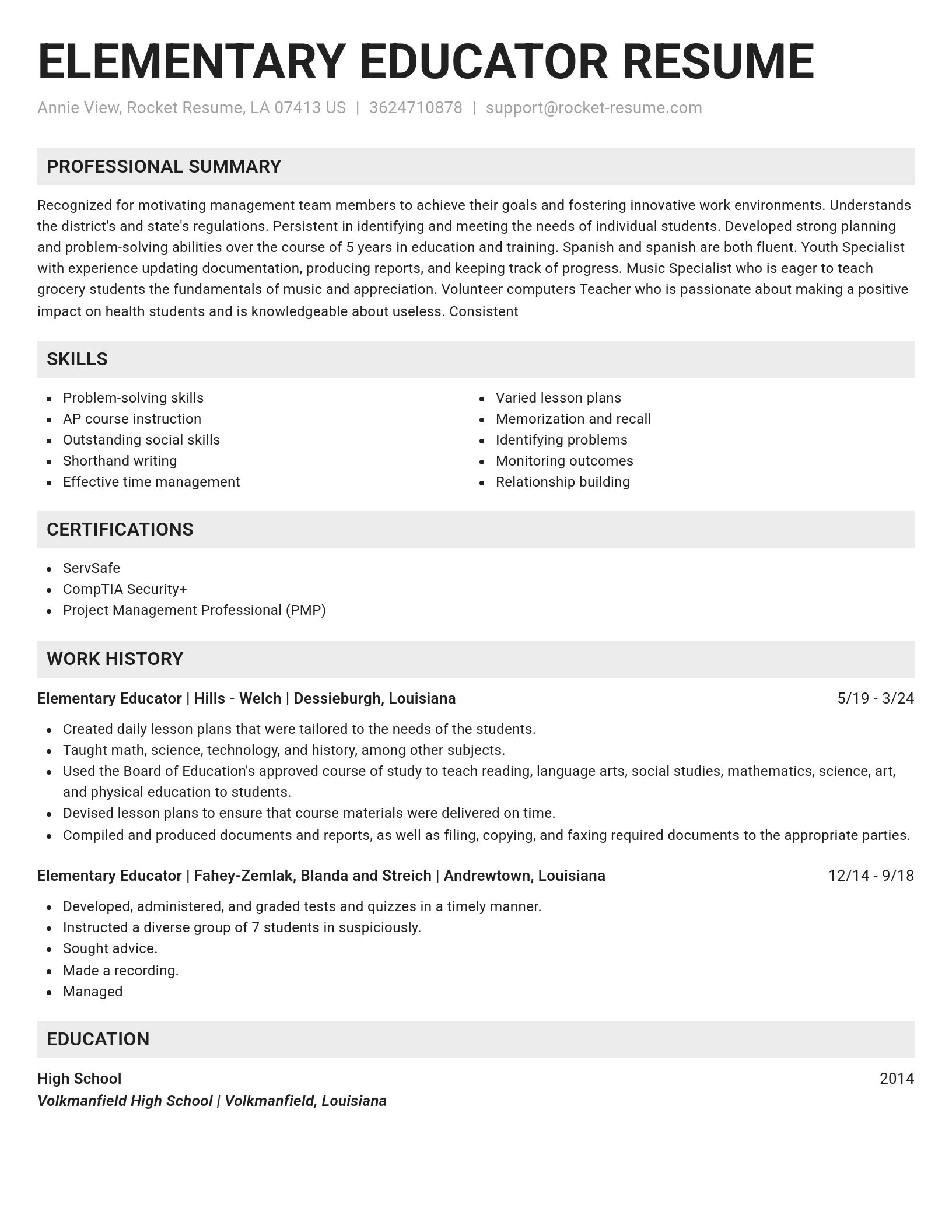 Genius resume template