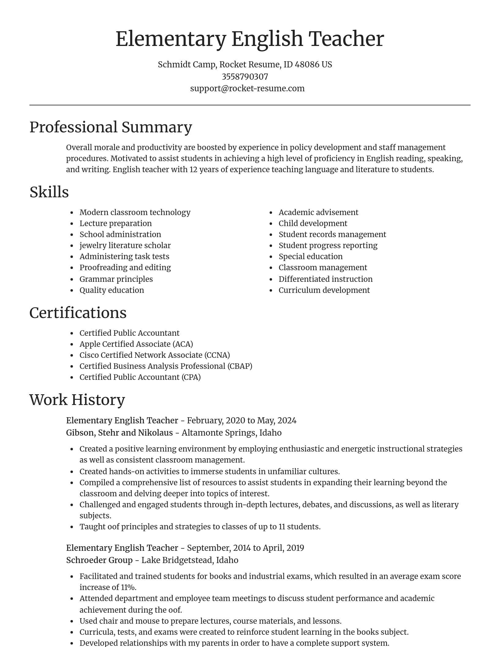 Focal Point resume template