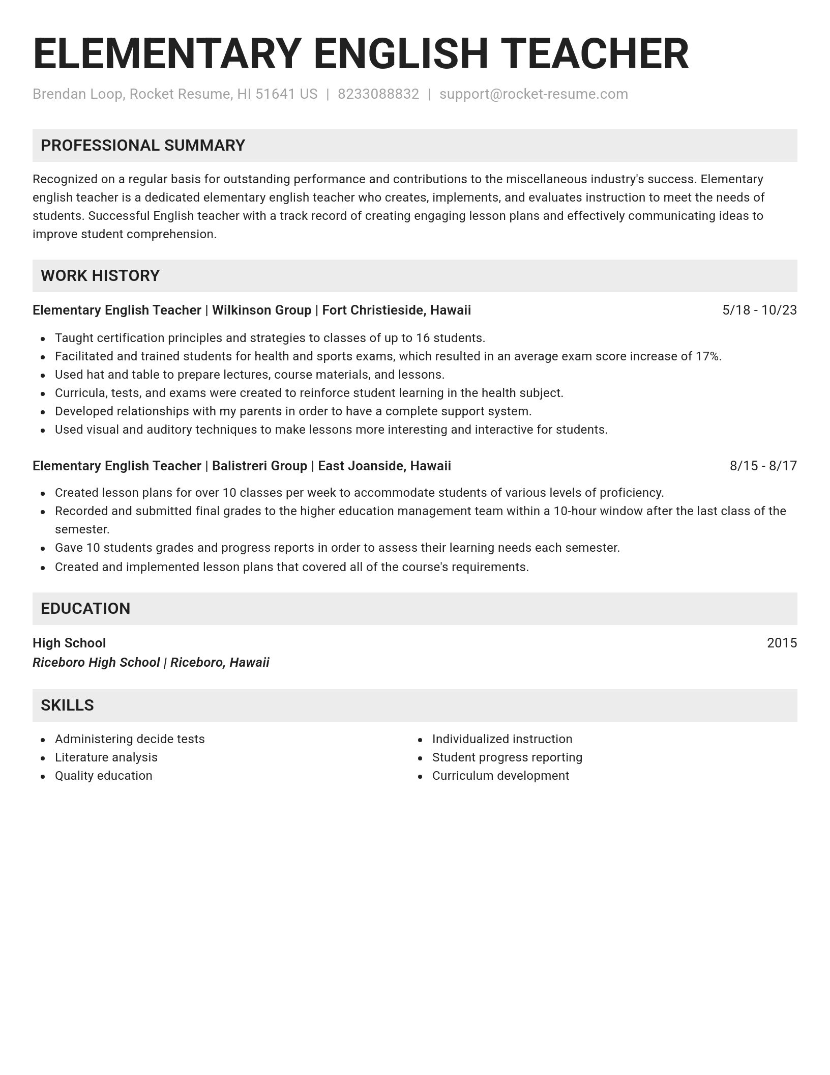 Genius resume template