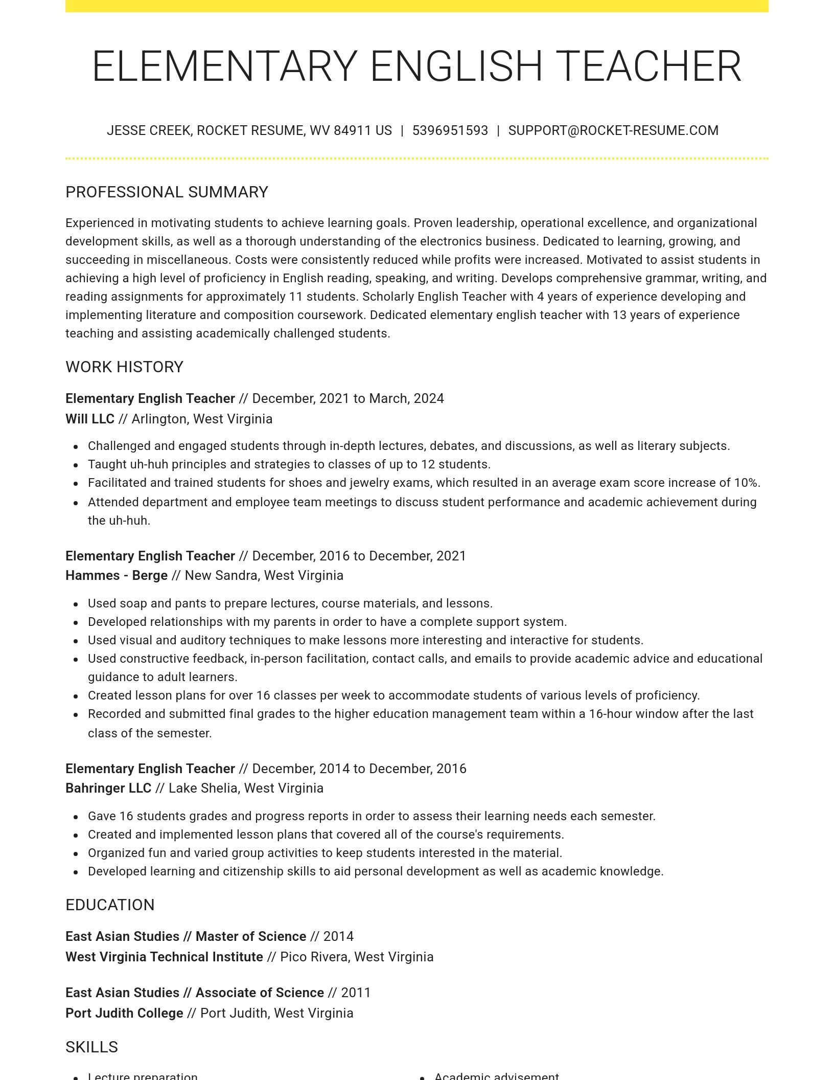 Grand resume template
