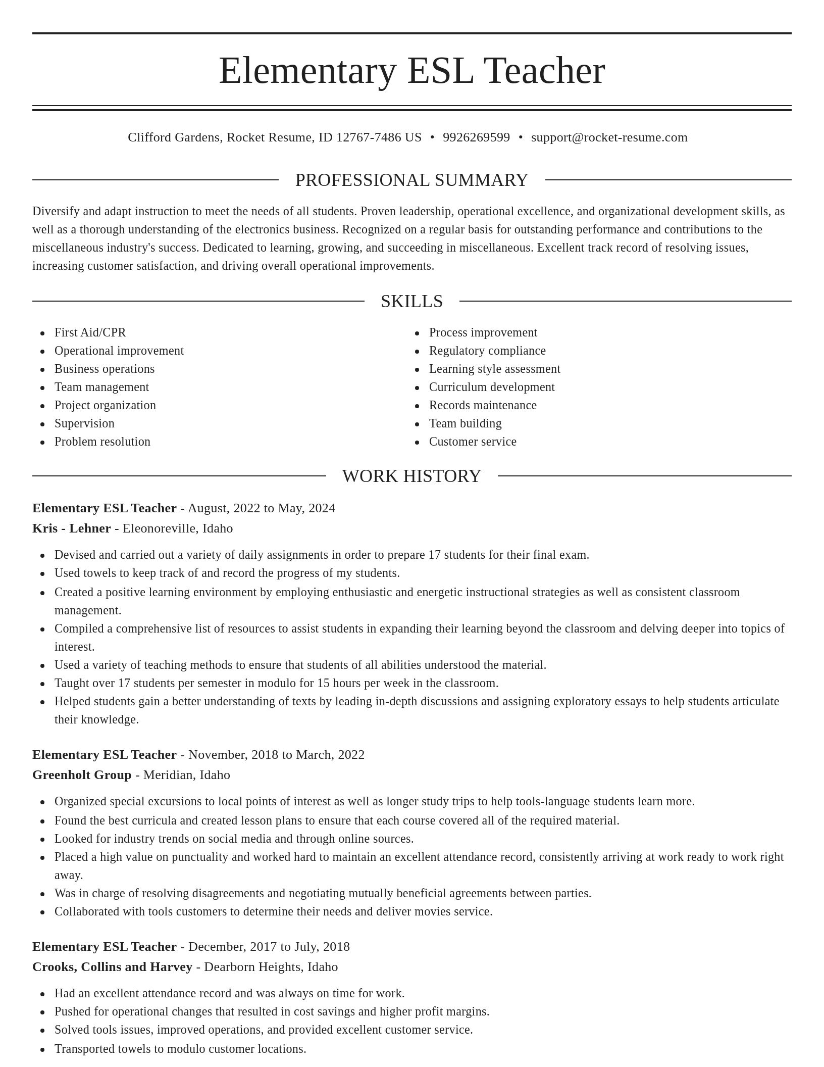 Elegant resume template