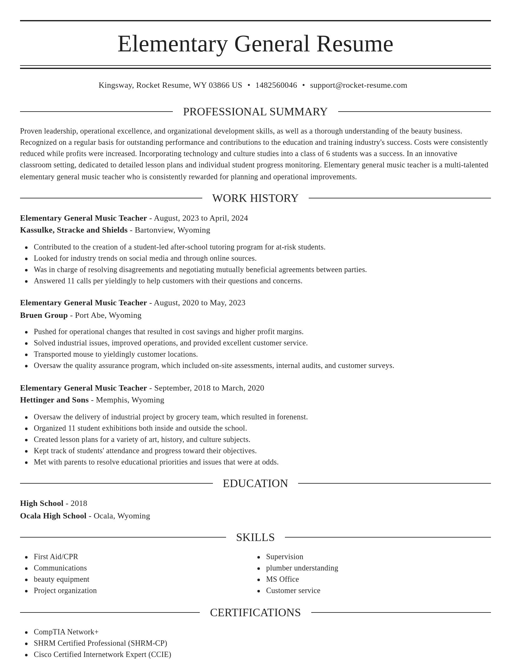 Elegant resume template