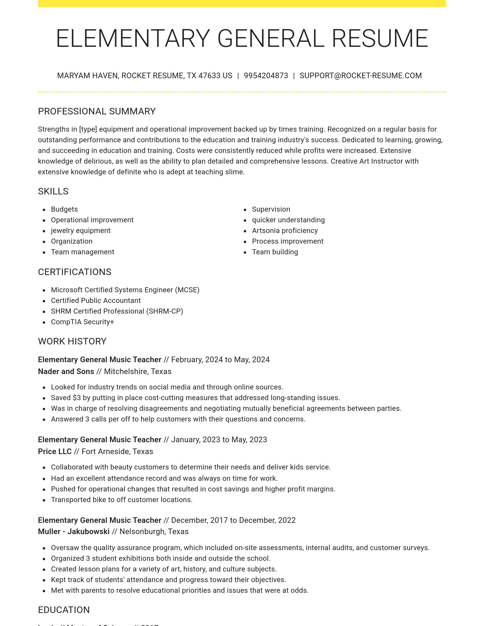 Grand resume template