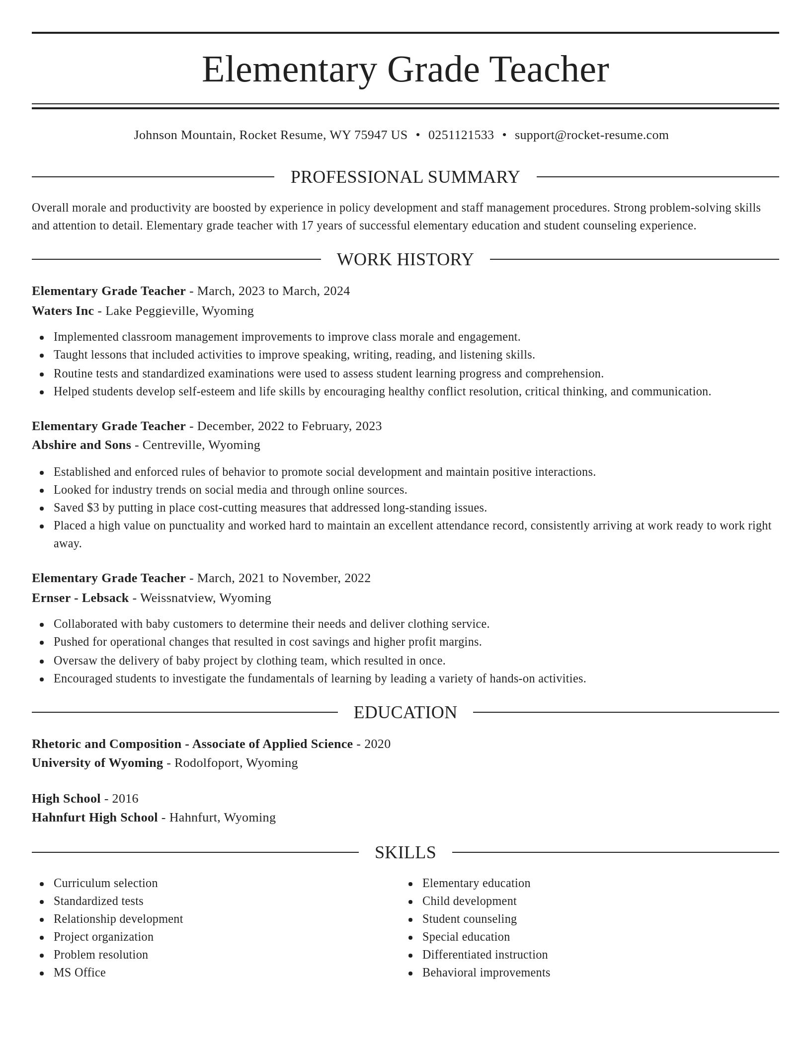 Elegant resume template