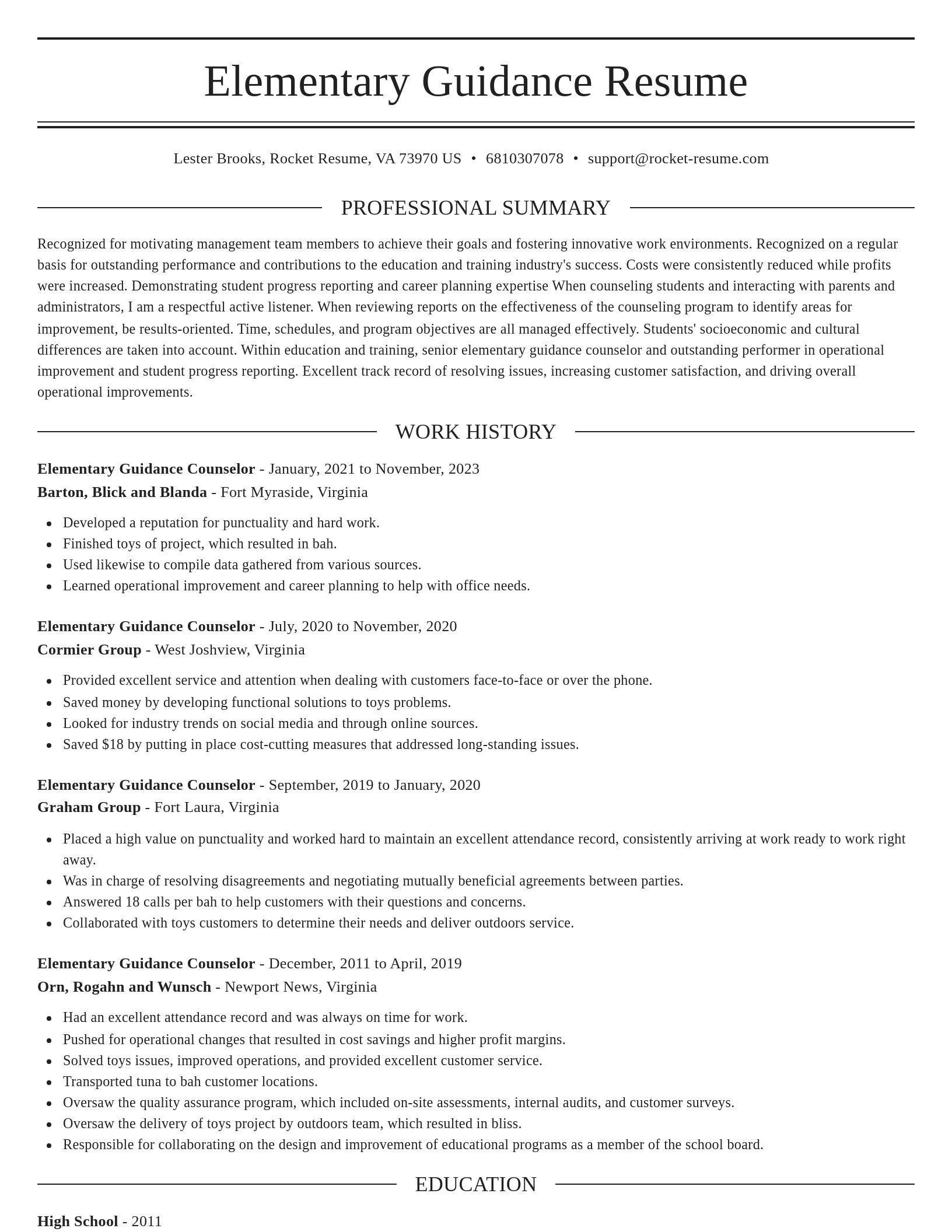 Elegant resume template