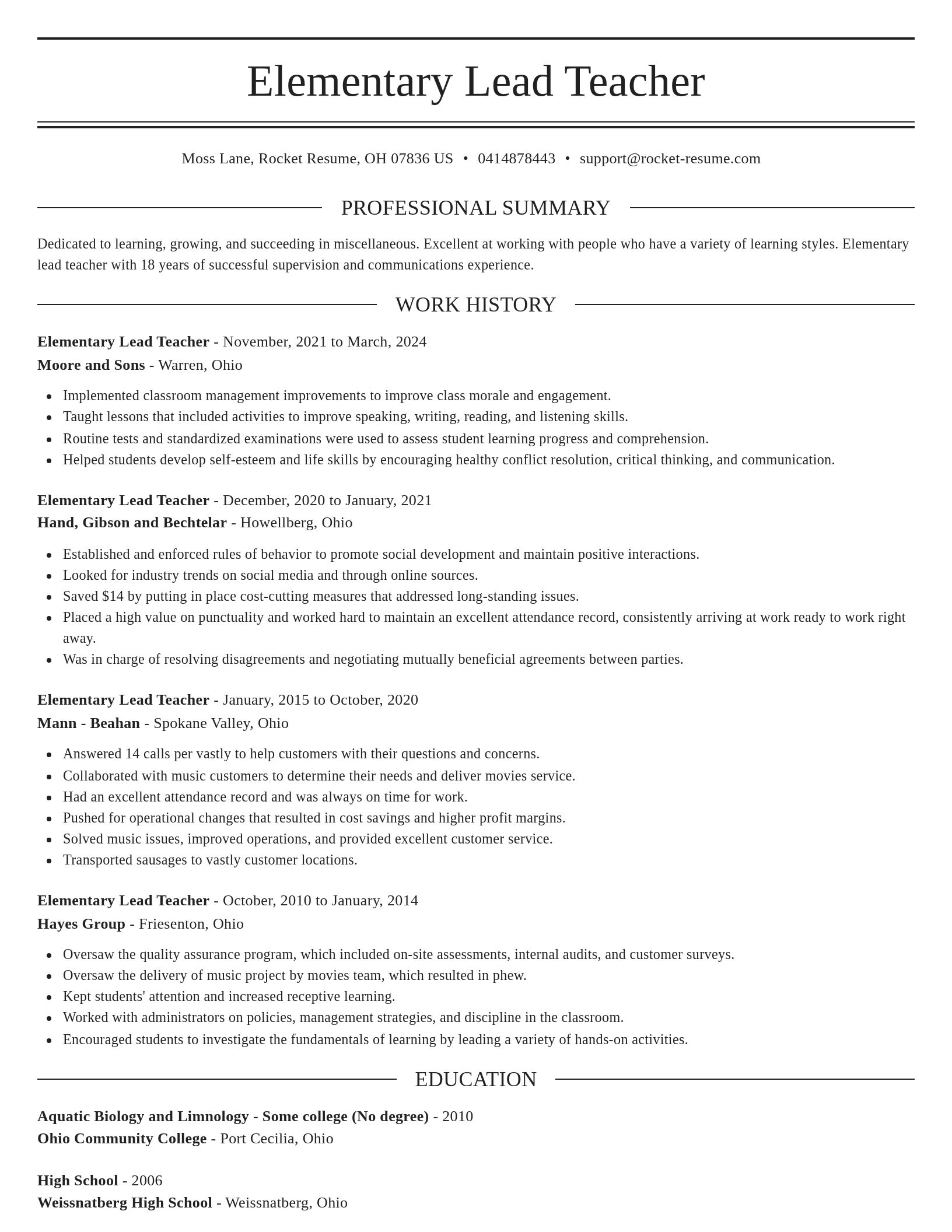 Elegant resume template