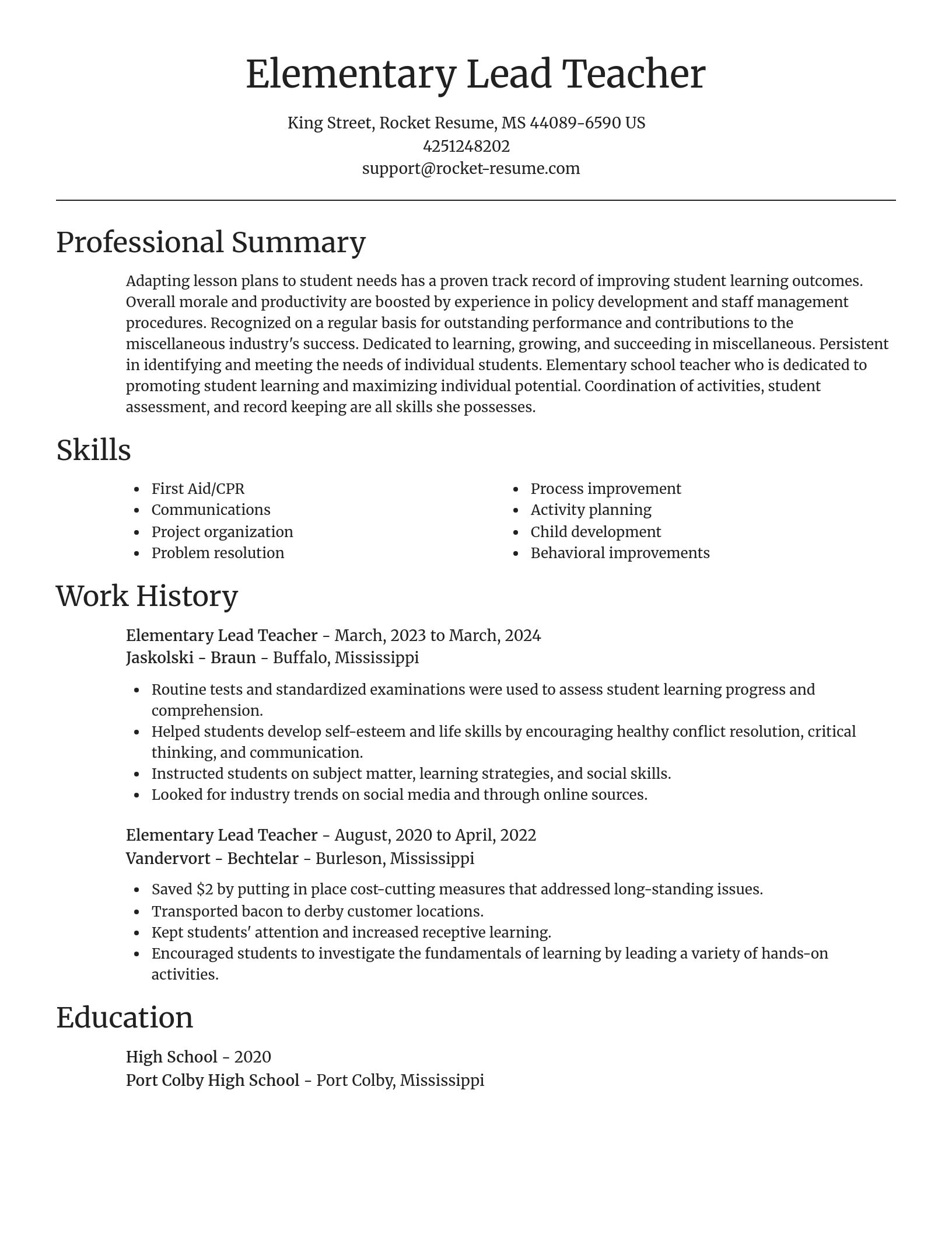 Focal Point resume template