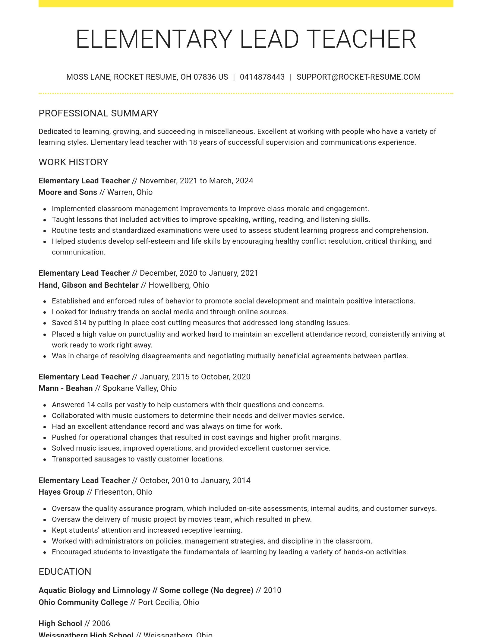 Grand resume template