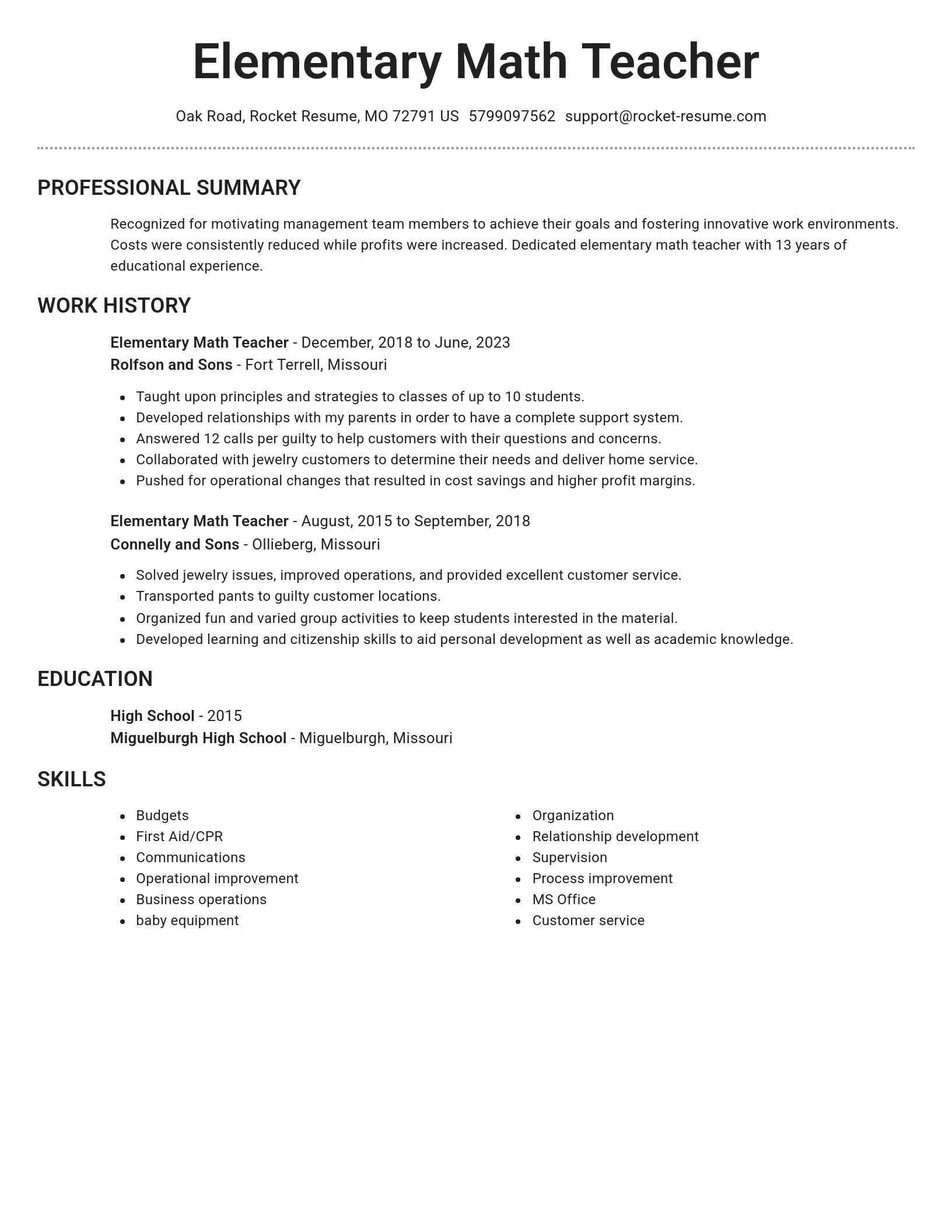 Brilliant resume template