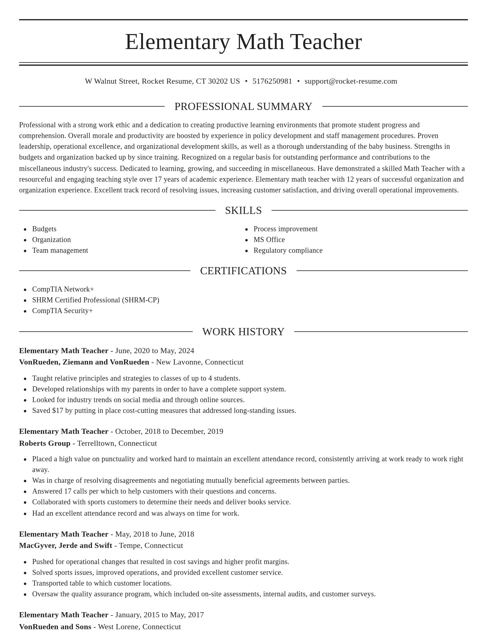 Elegant resume template