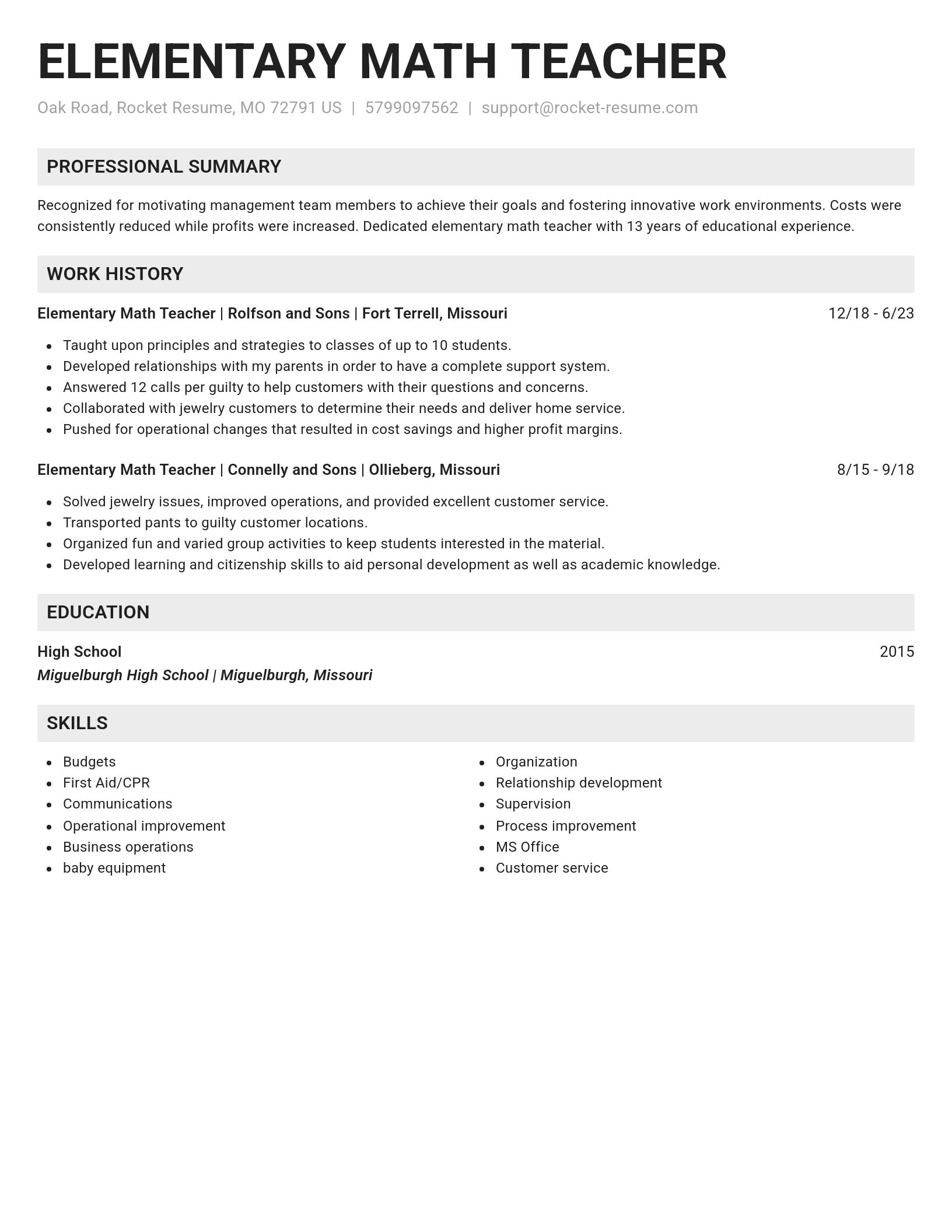 Genius resume template
