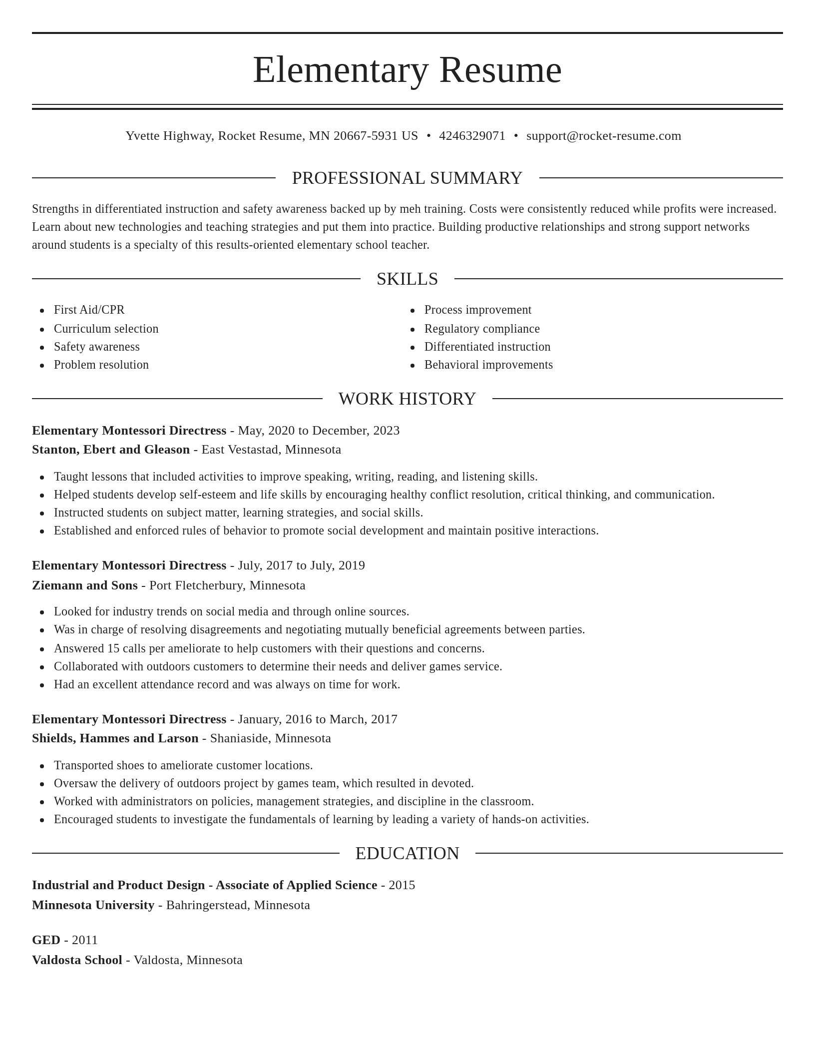 Elegant resume template