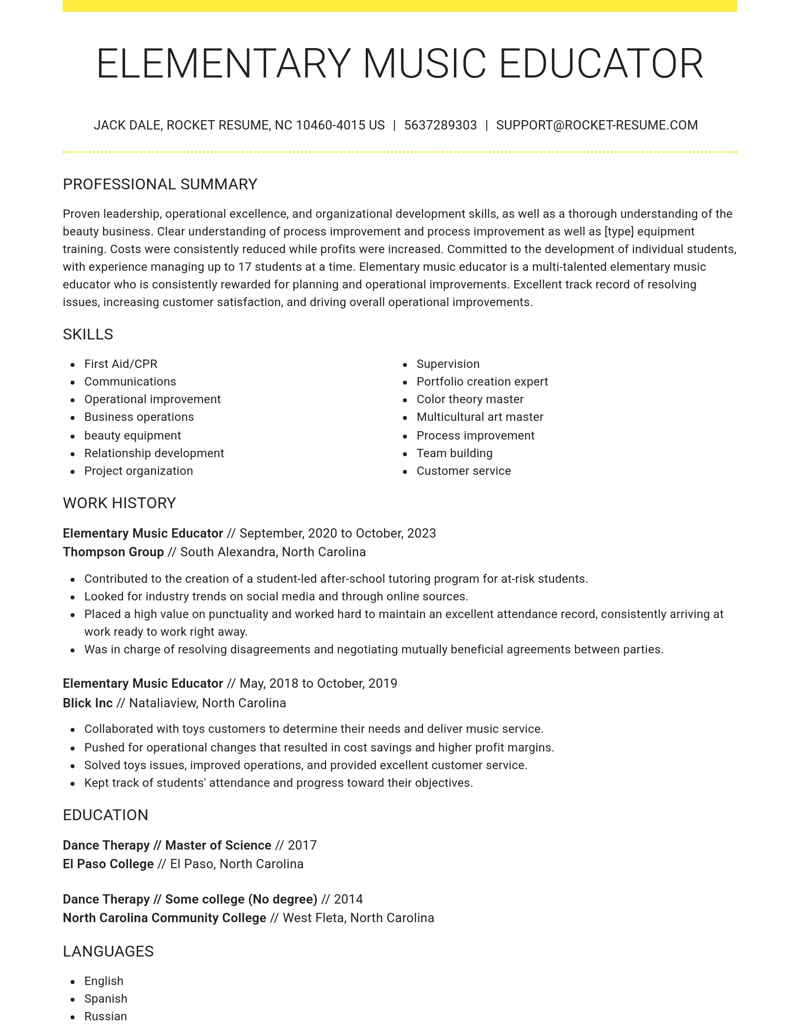 Grand resume template