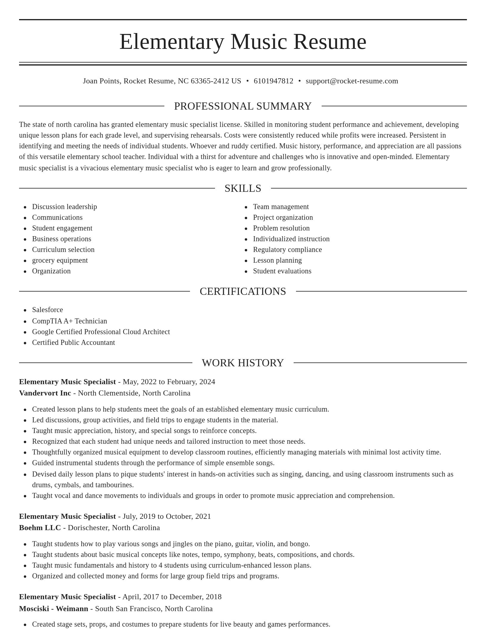 Elegant resume template