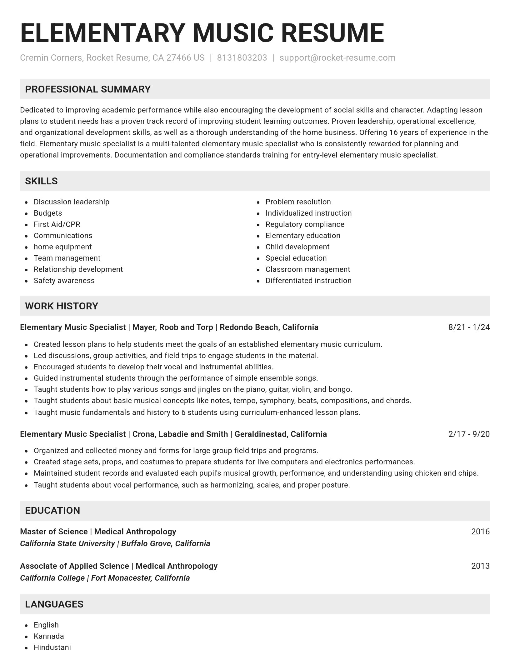 Genius resume template