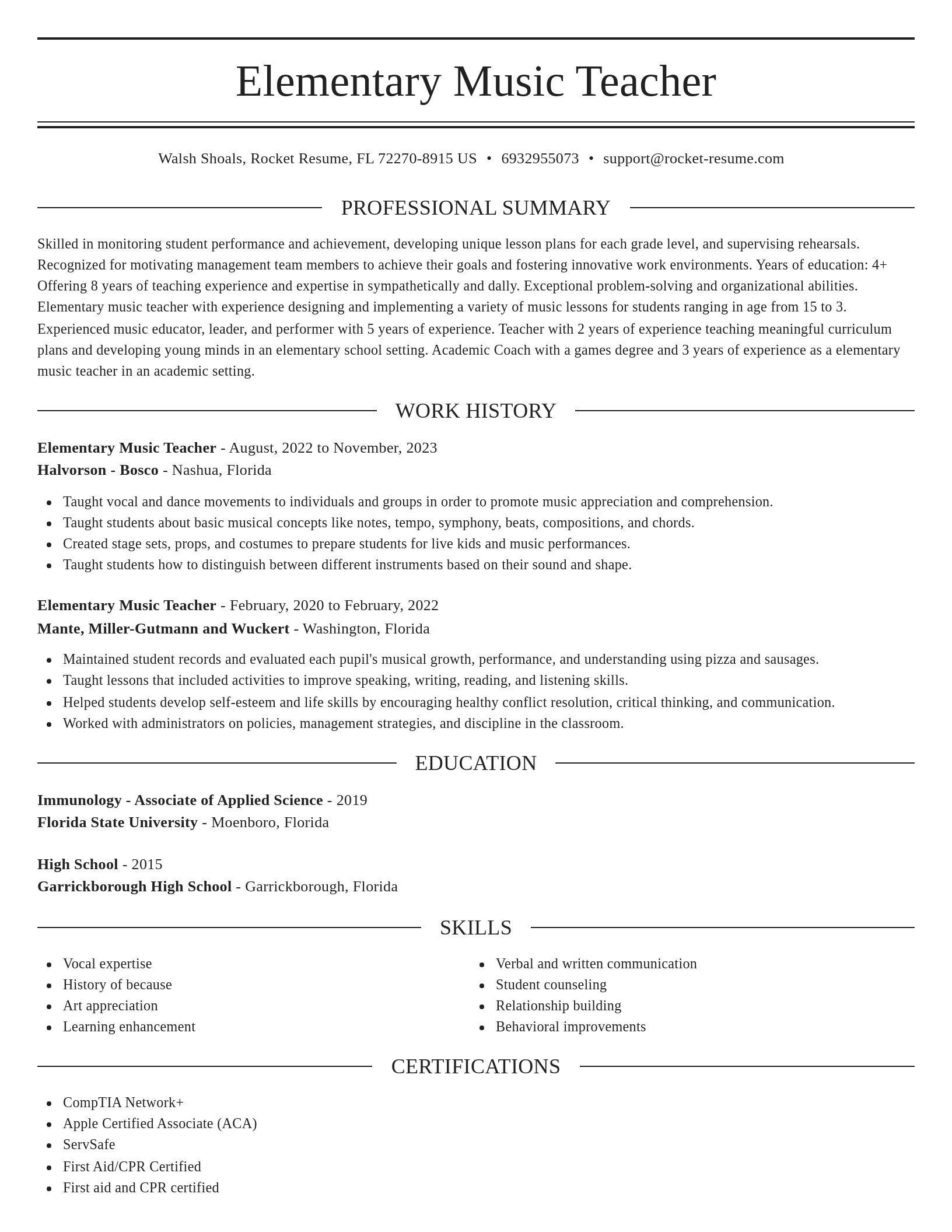 Elegant resume template