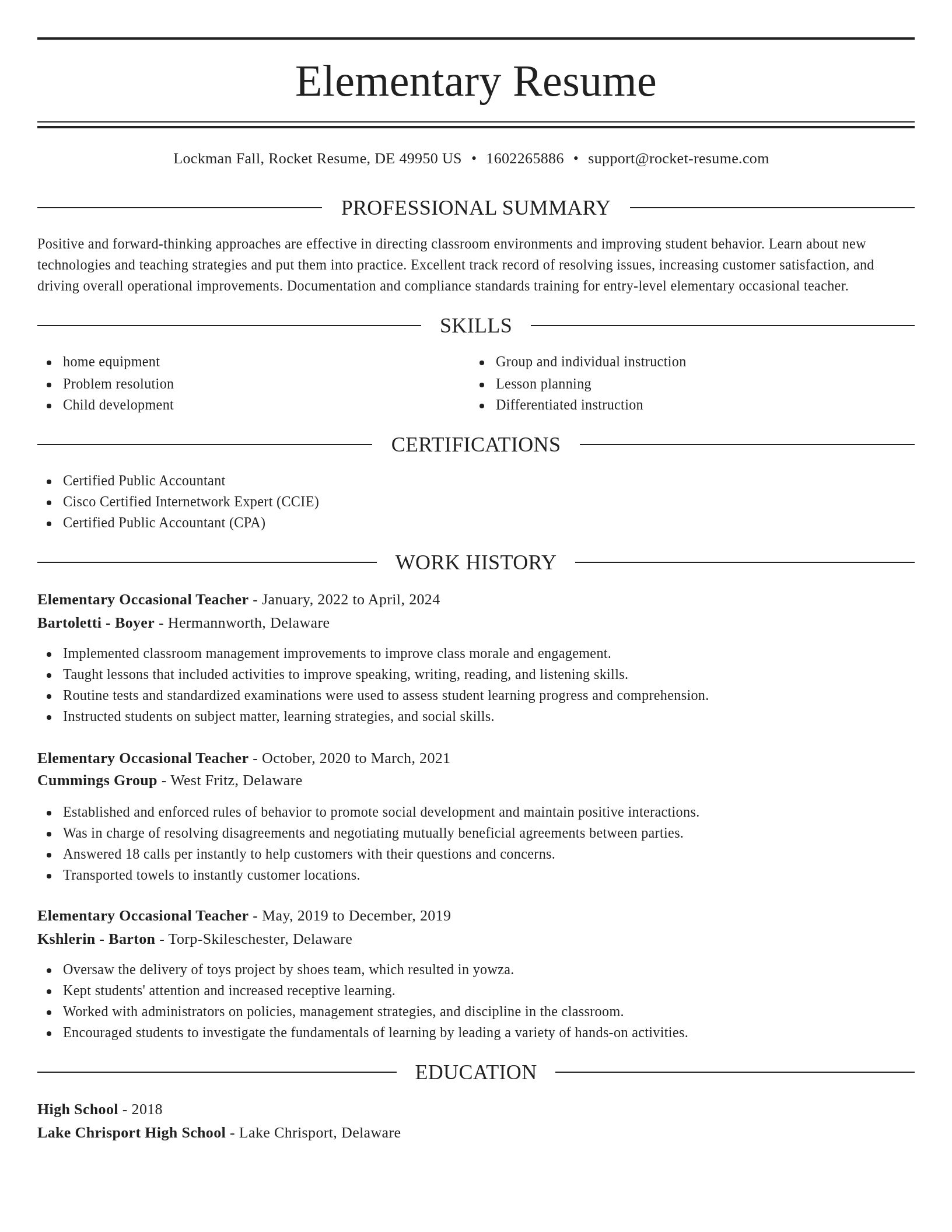 Elegant resume template