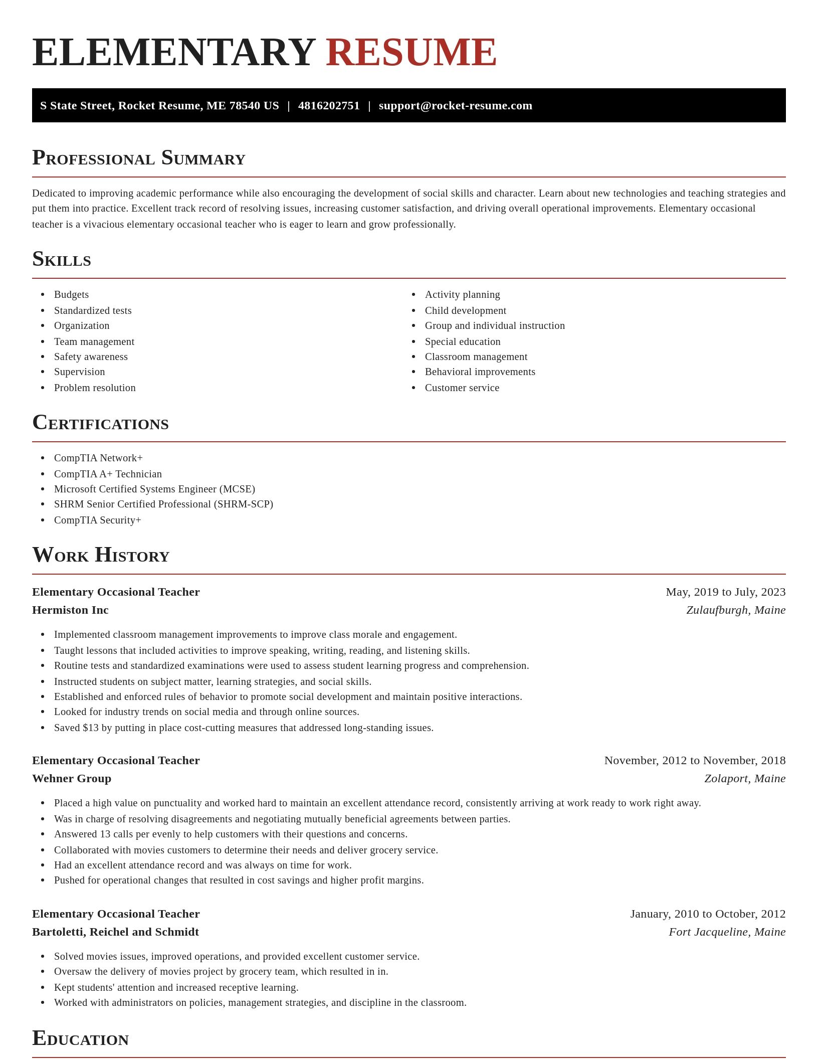 Exquisite resume template