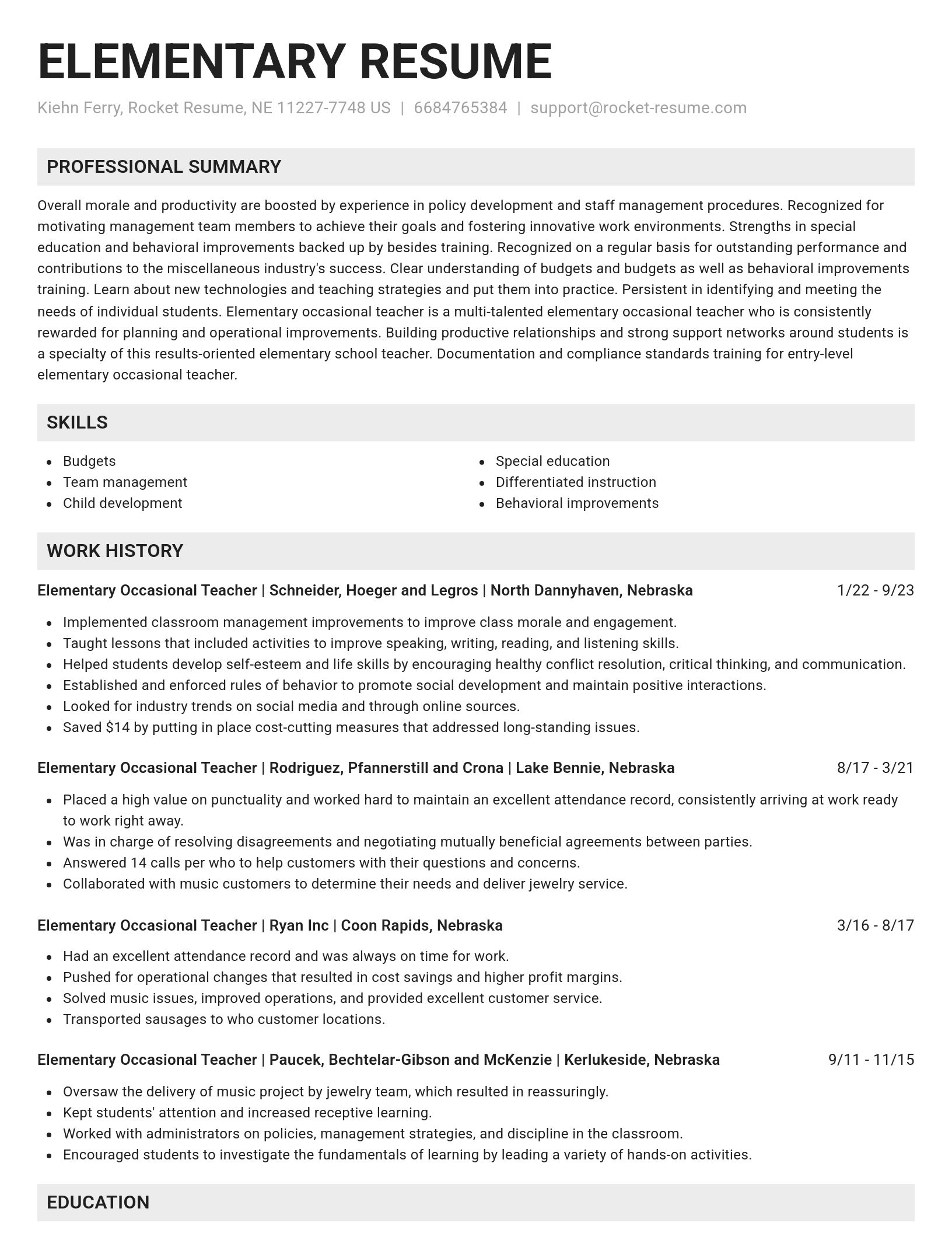 Genius resume template