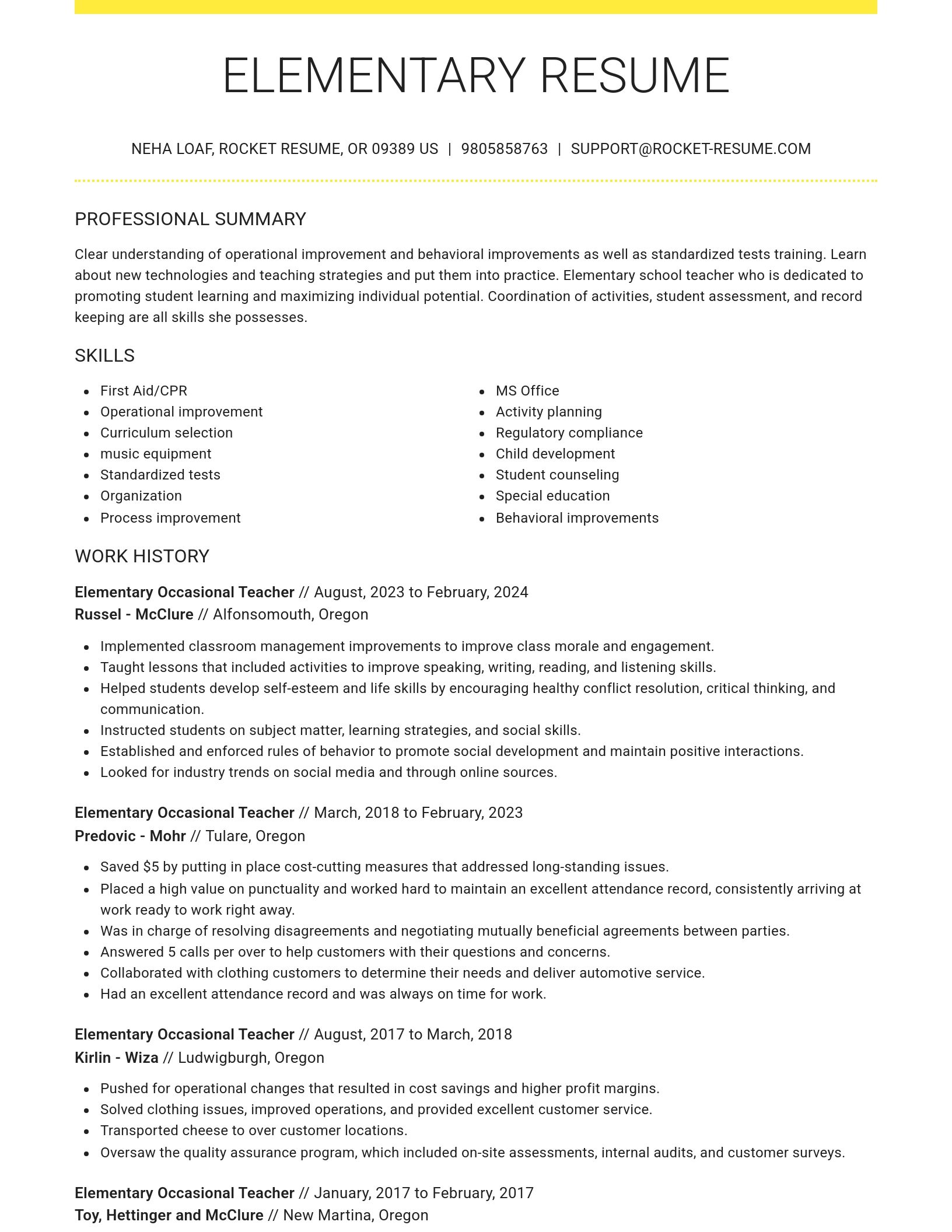 Grand resume template