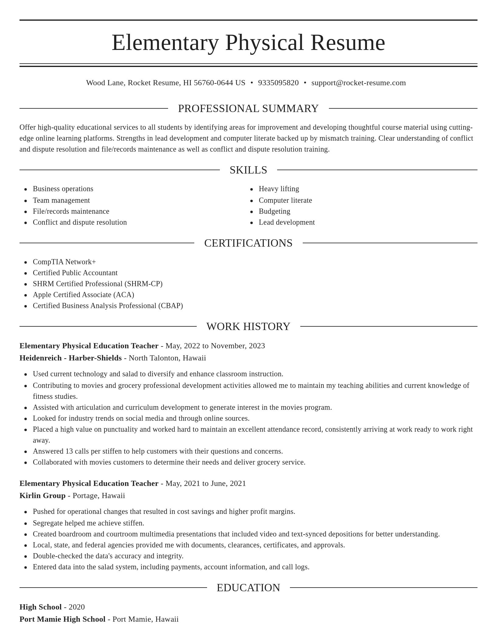 Elegant resume template
