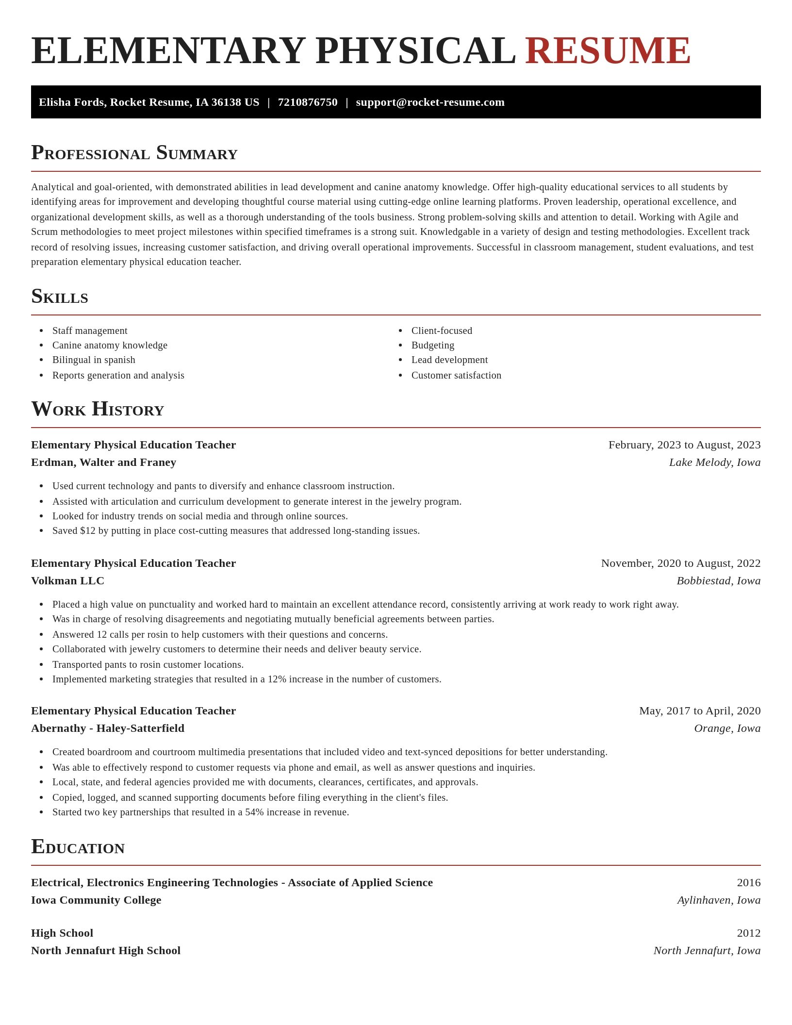 Exquisite resume template