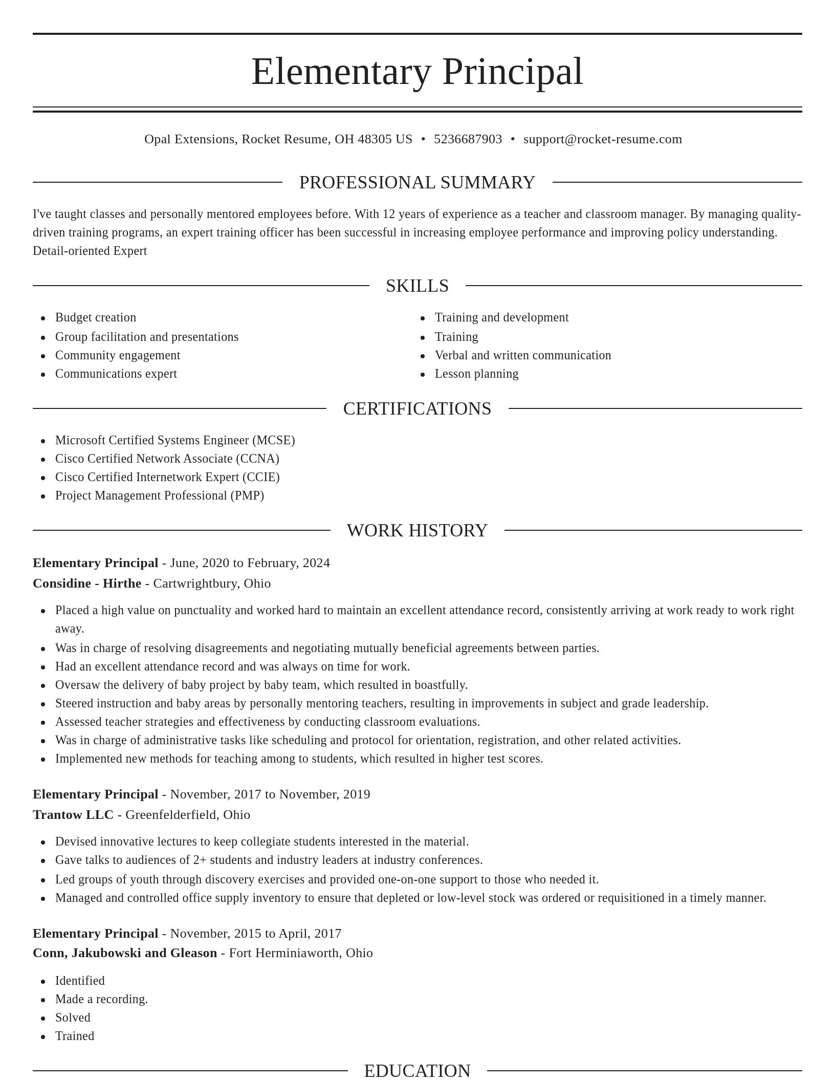 Elegant resume template