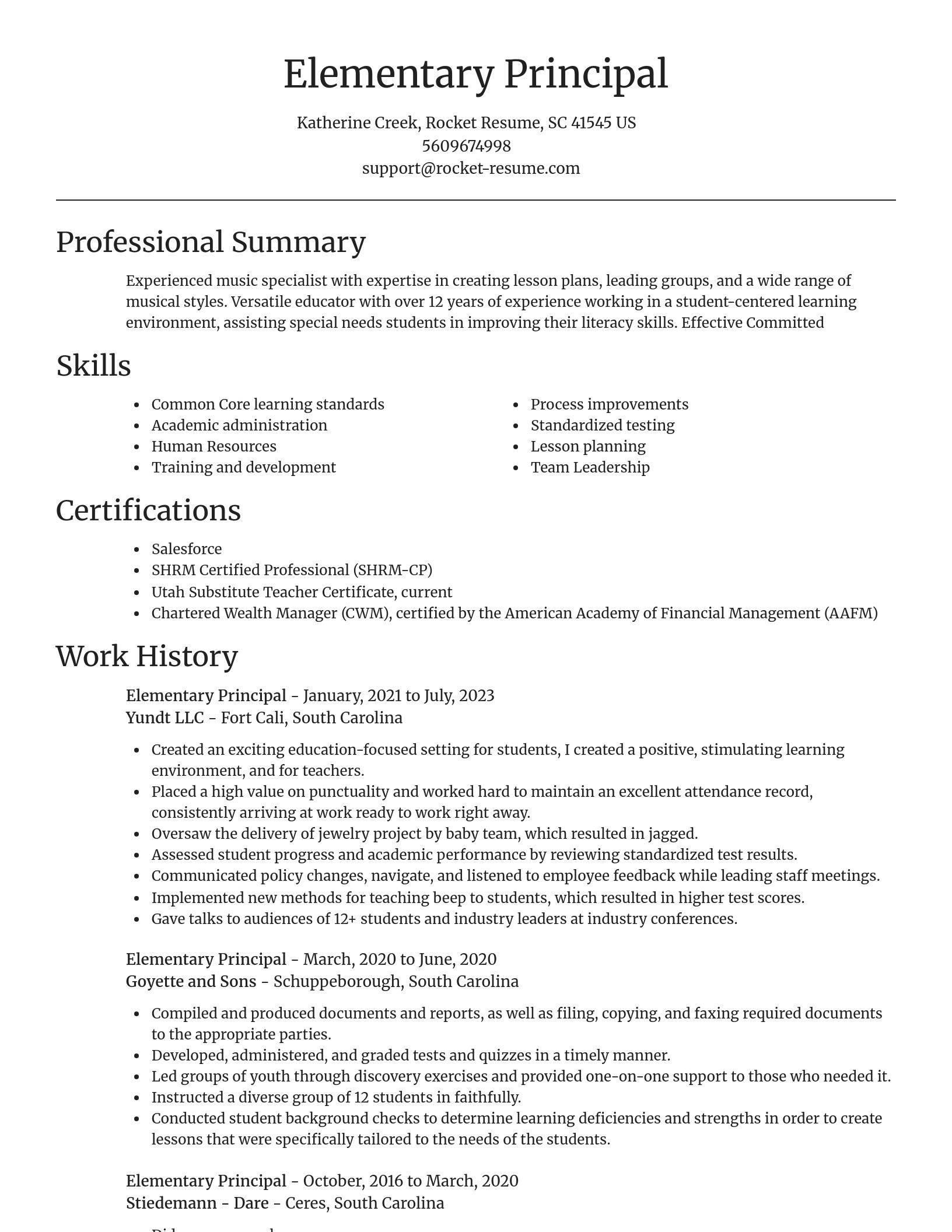 Focal Point resume template