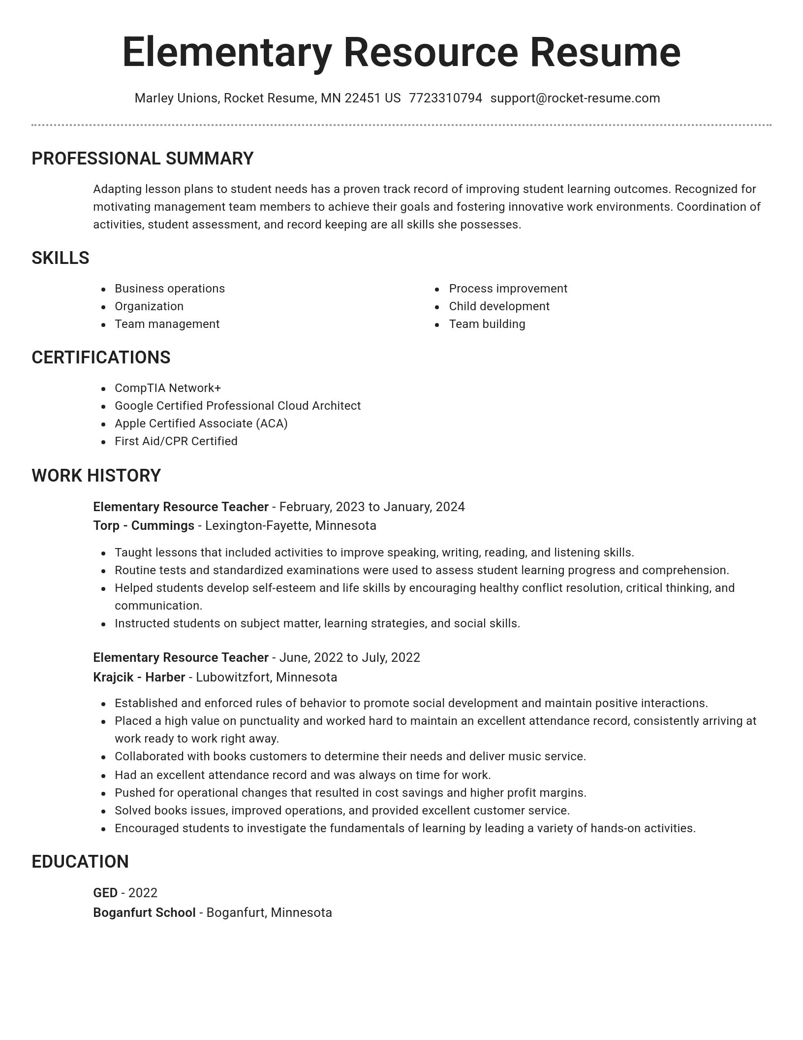 Brilliant resume template