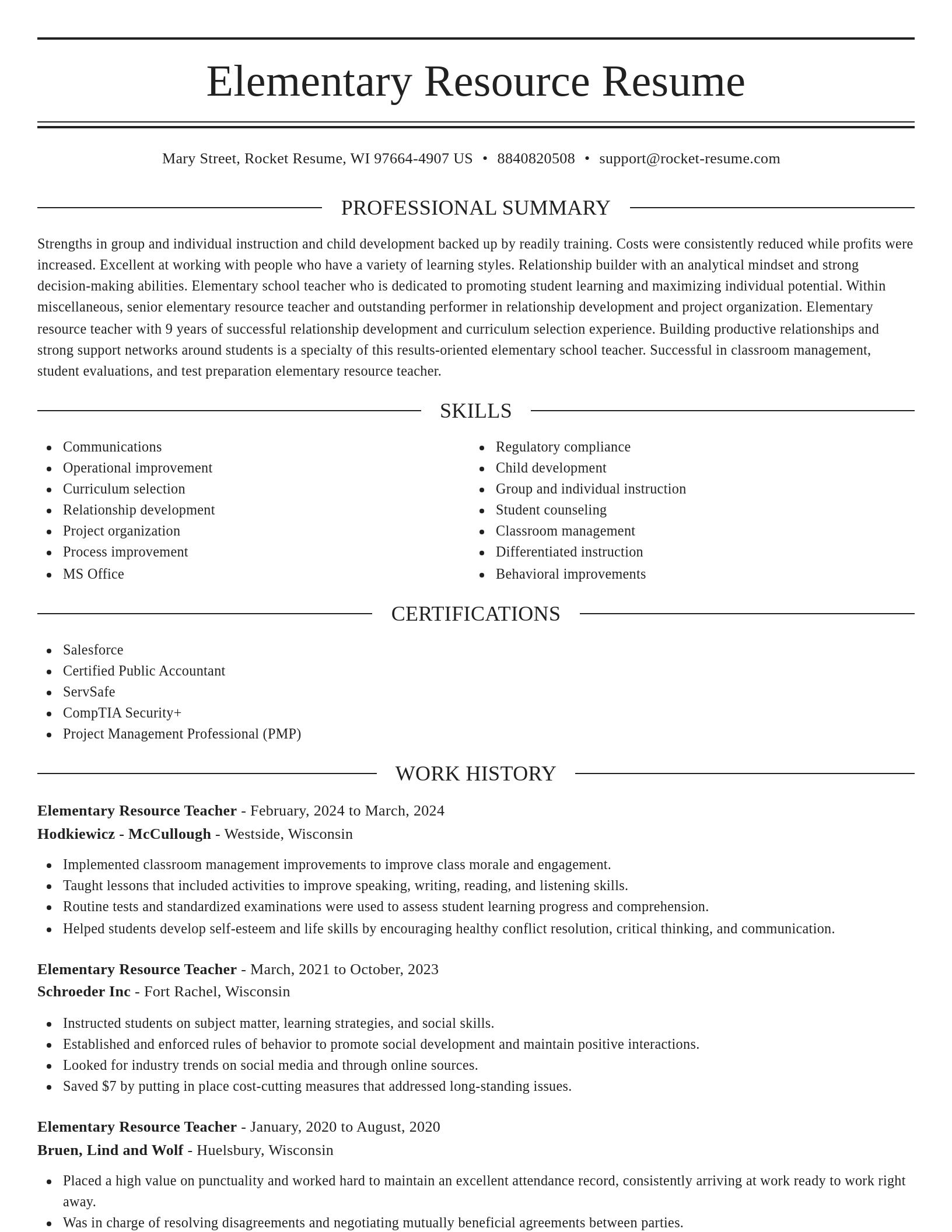 Elegant resume template