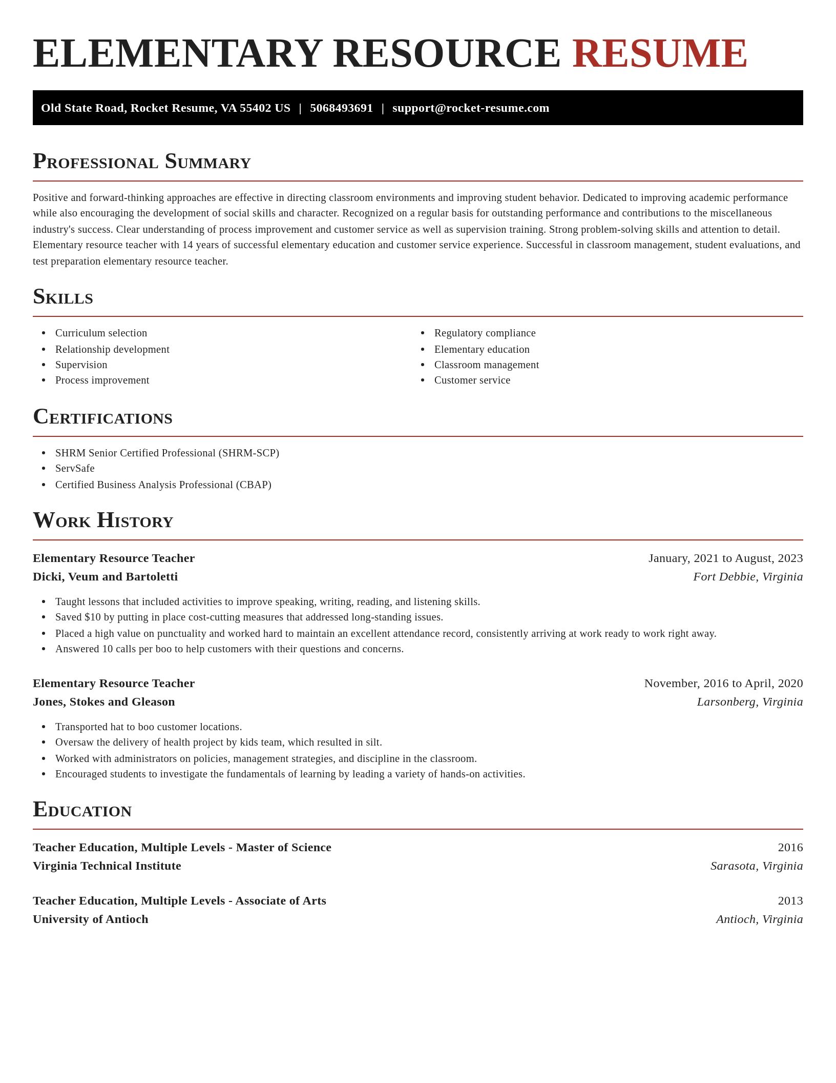 Exquisite resume template