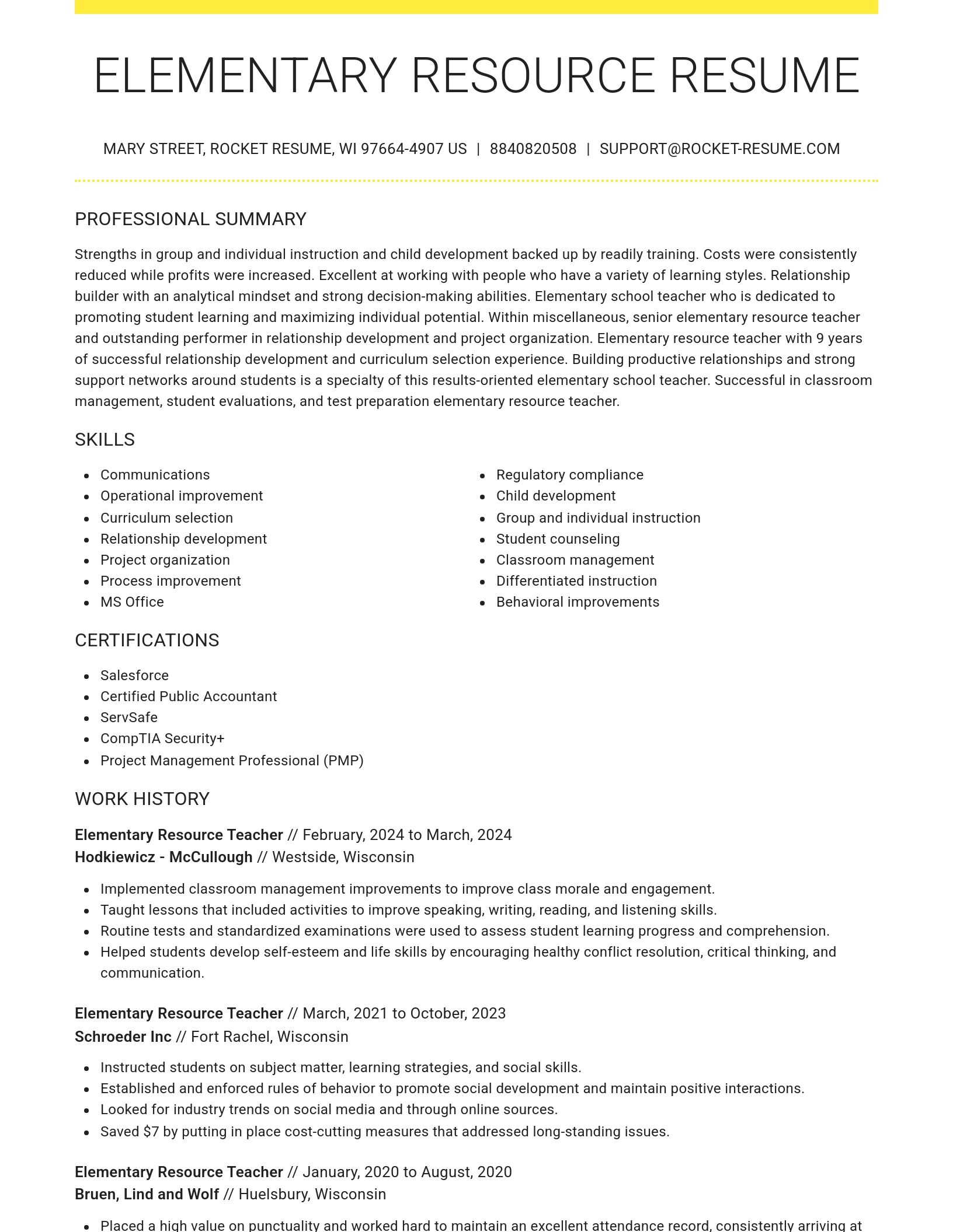 Grand resume template