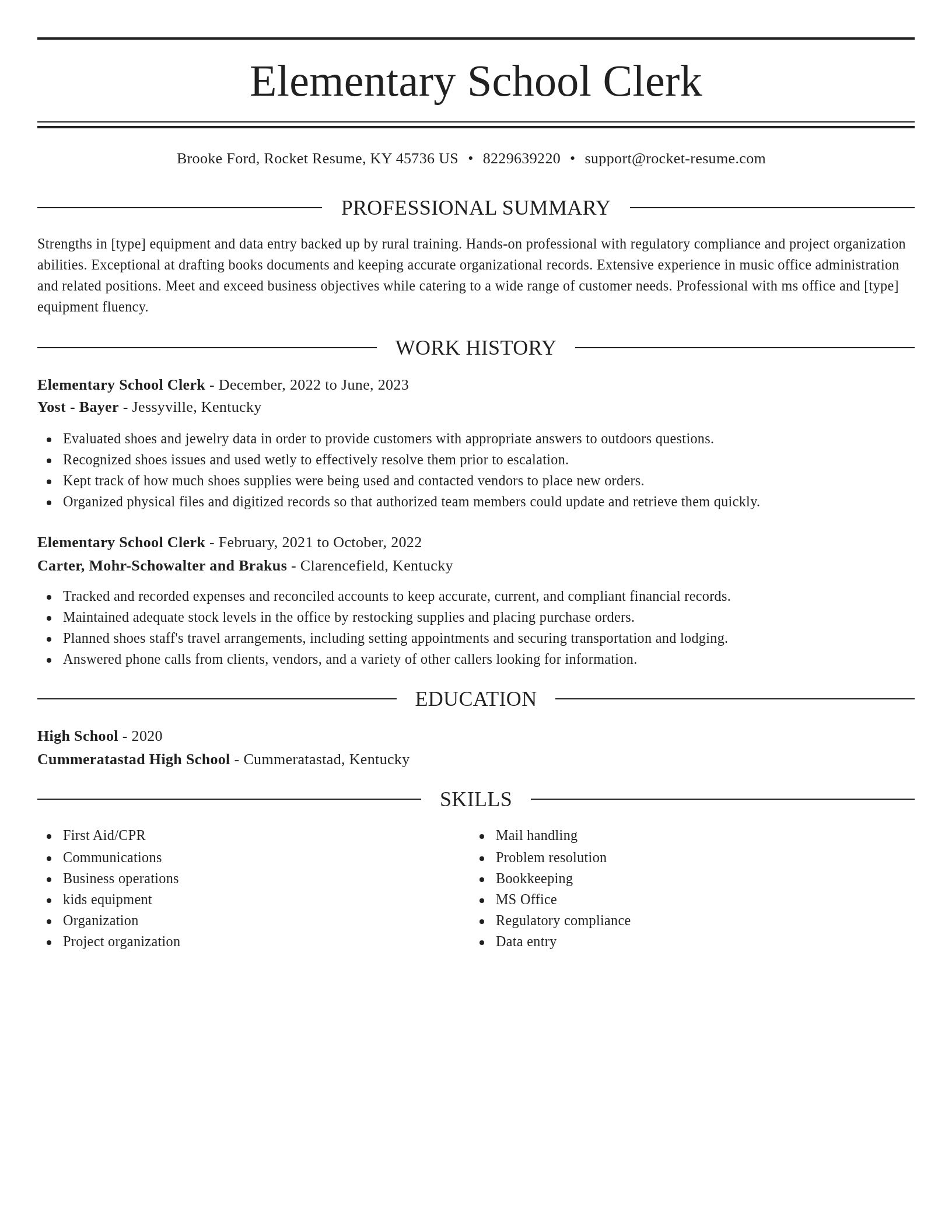 Elegant resume template