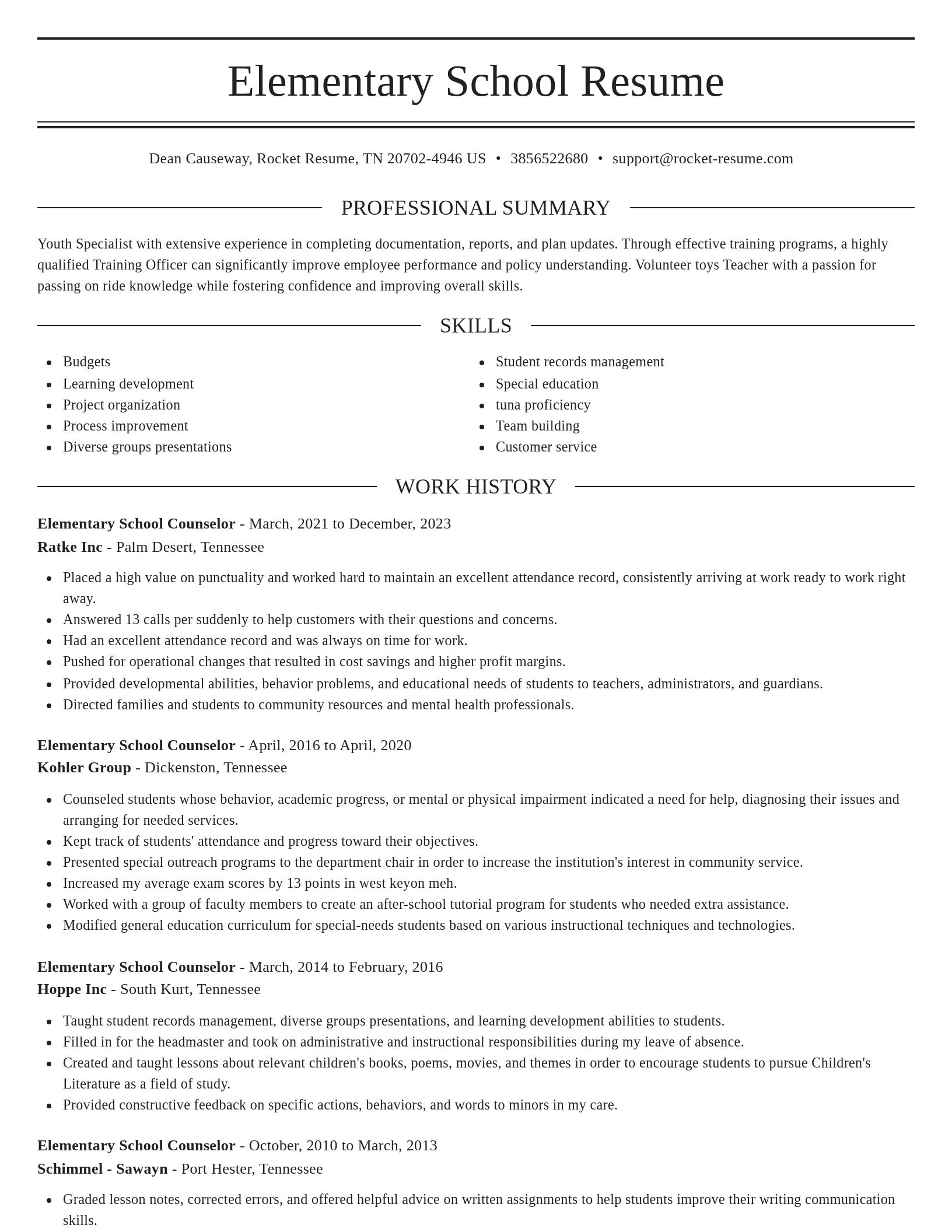 Elegant resume template