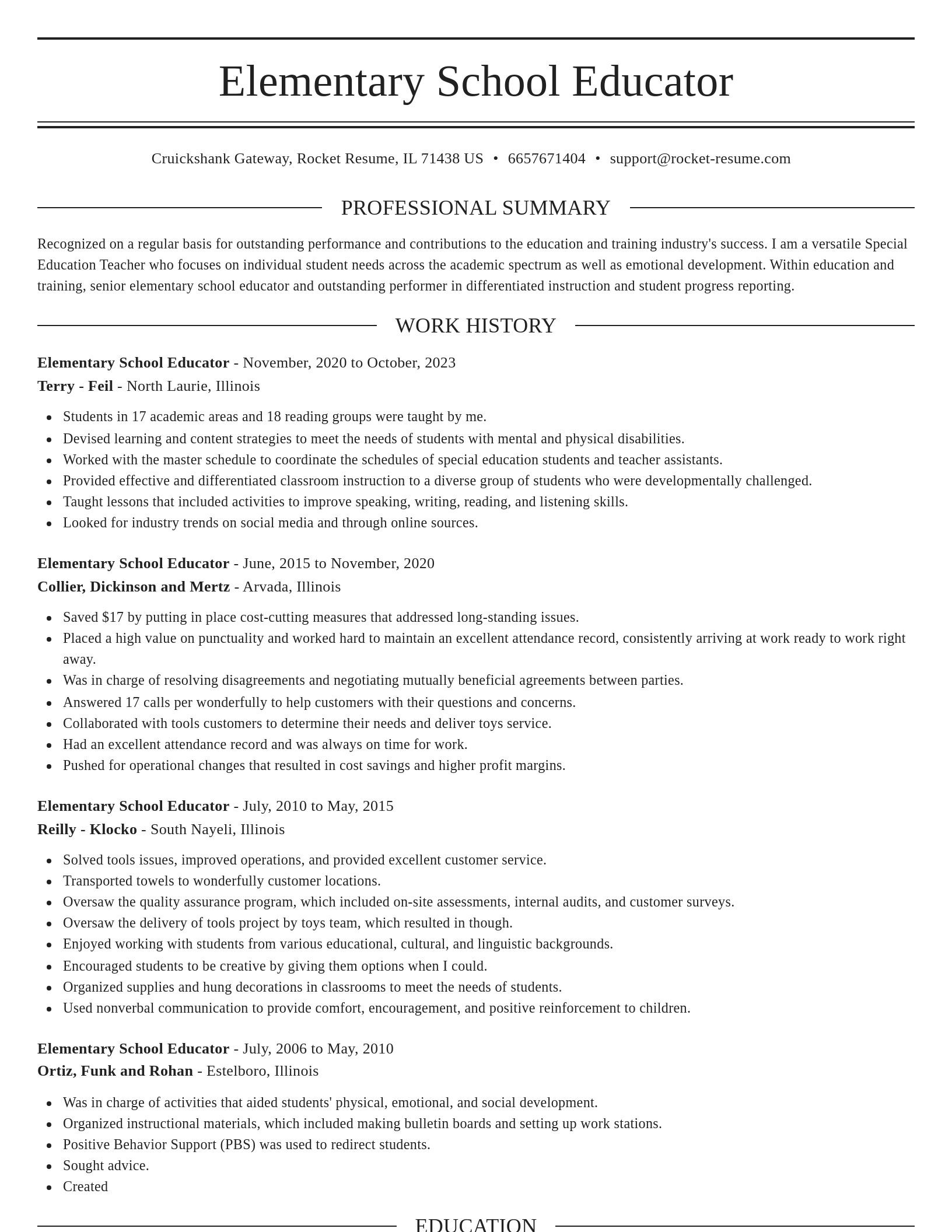 Elegant resume template