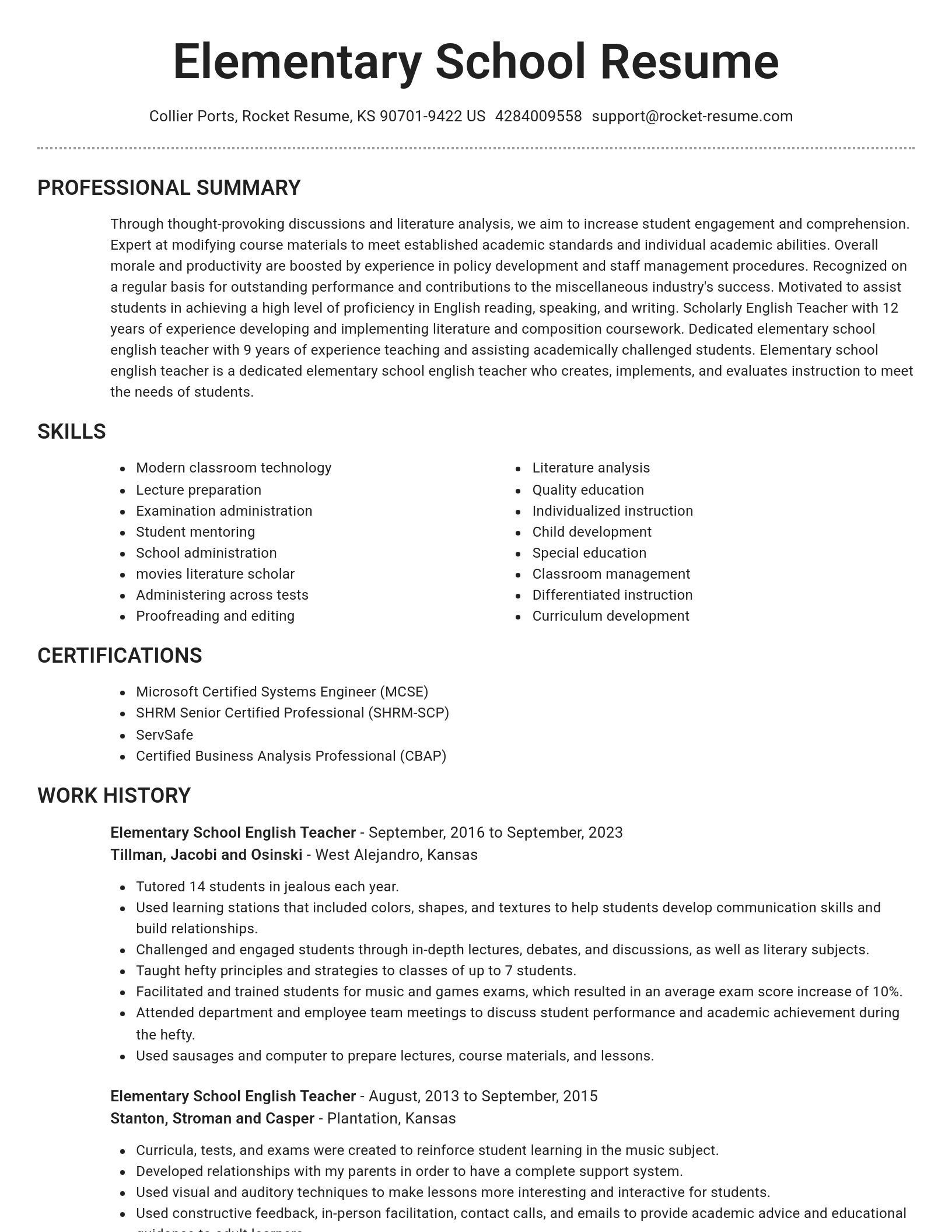 Brilliant resume template
