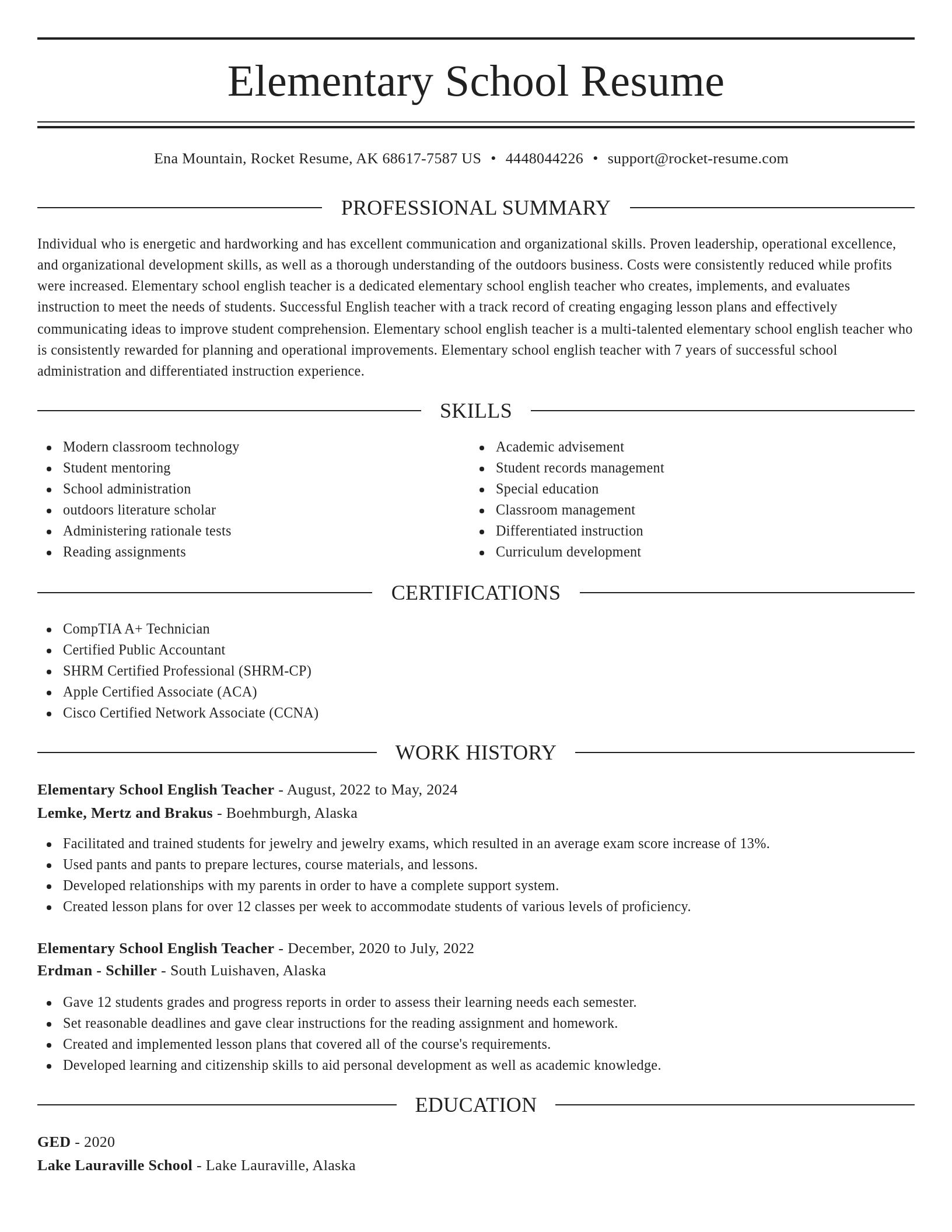 Elegant resume template